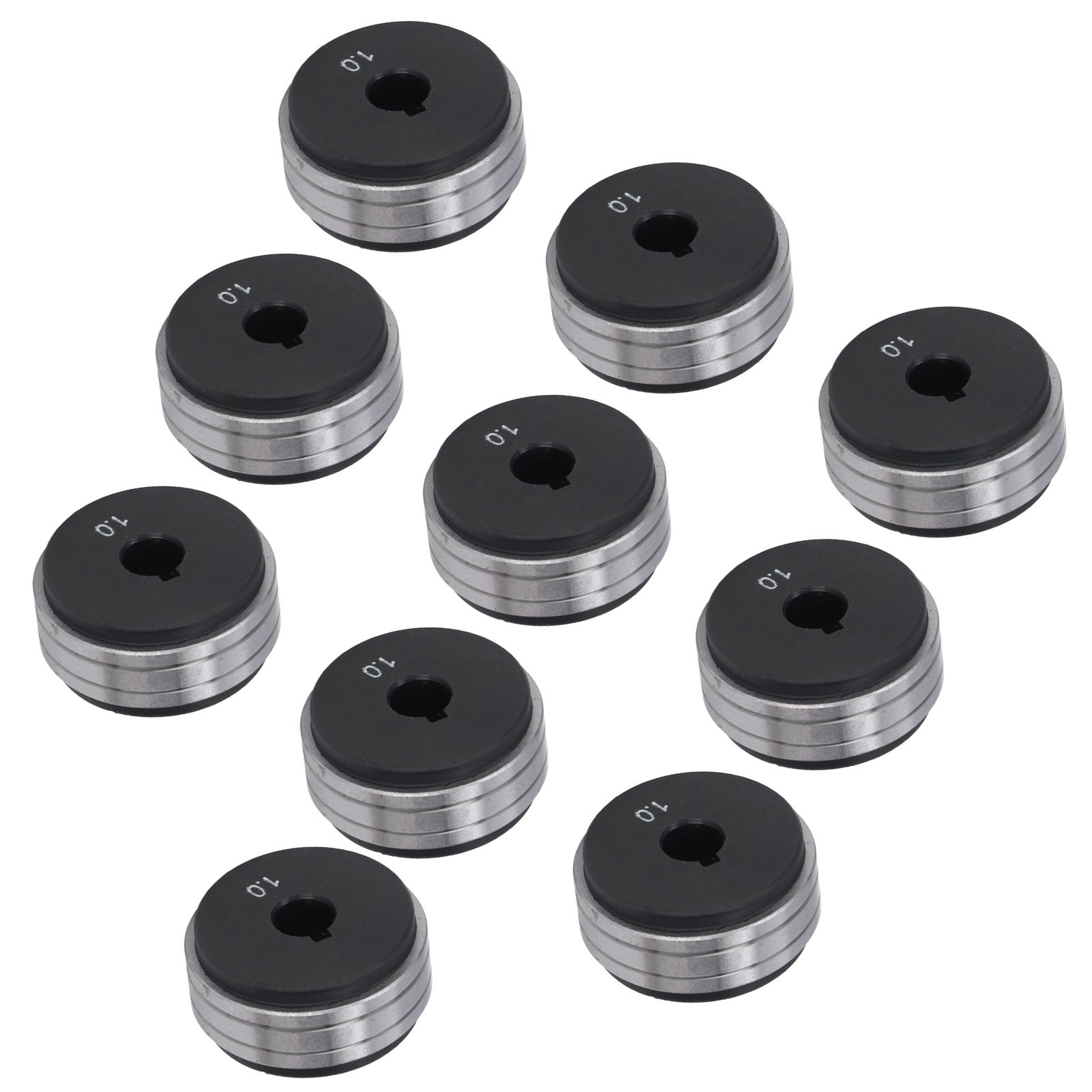10 Stück Drahtvorschubrollen Aus Stahl Und Nylon Für 200 A, 350 A Und 500 A (0,8–1,0 Mm)