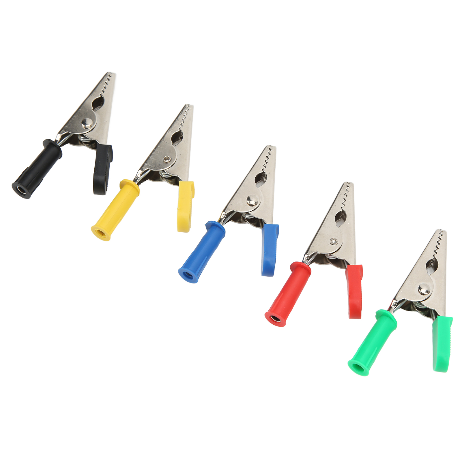5 Stück Prüf-krokodilklemmen Aus Messing Und Pvc Für Autobatterien, Geeignet Für Elektroprojekte, 20 Mm, 30 A, 3000 V