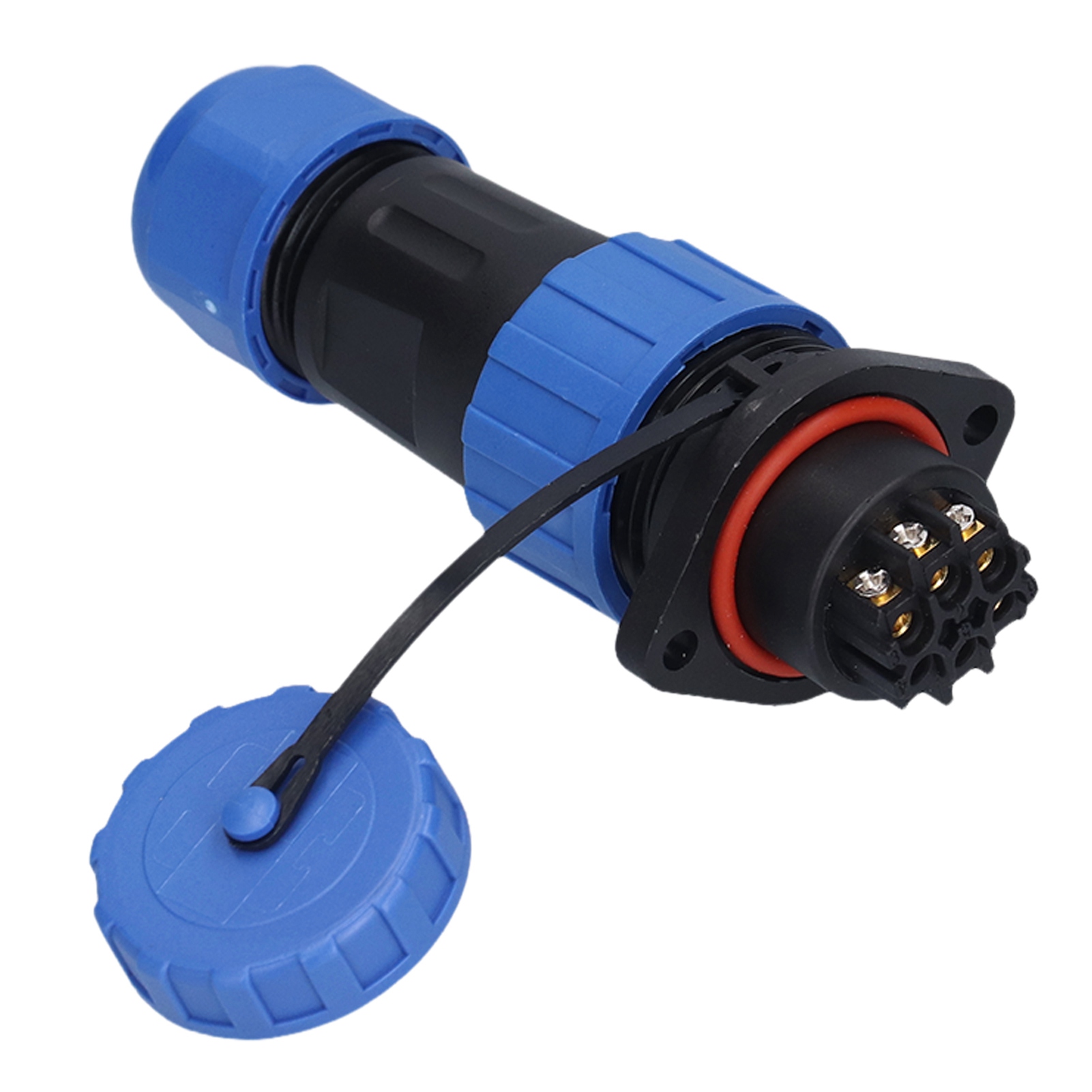 Luftfahrtsteckverbinder Lp20 Flansch Wasserdichter Stromstecker Stecker Buchse 250v 6-polig