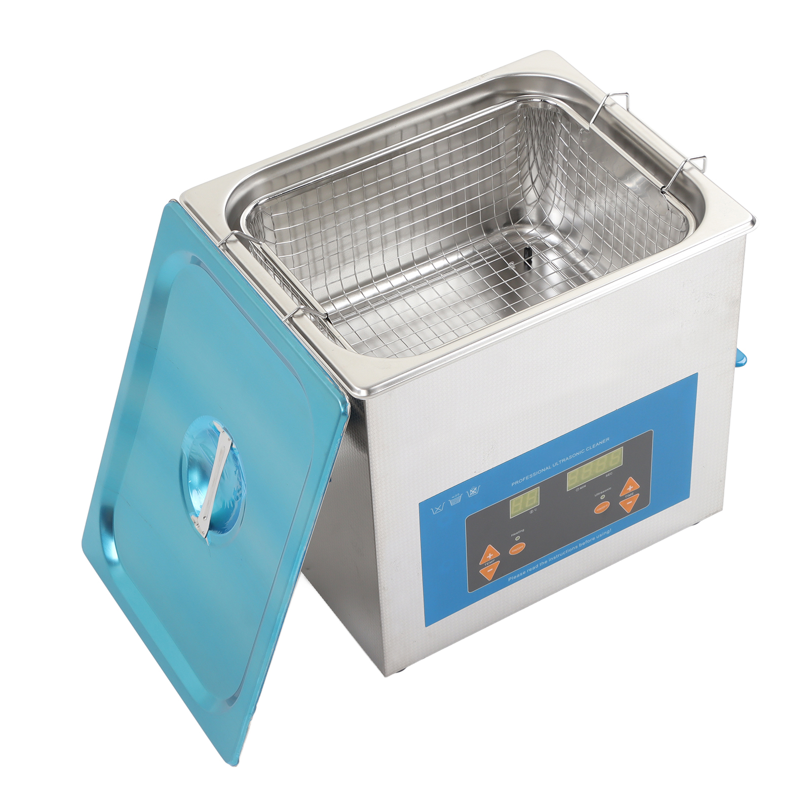 9-liter-ultraschallreiniger, 200 W, Edelstahl, 40 Khz, Mit Heizfunktion, Eu-stecker, 220–240 V