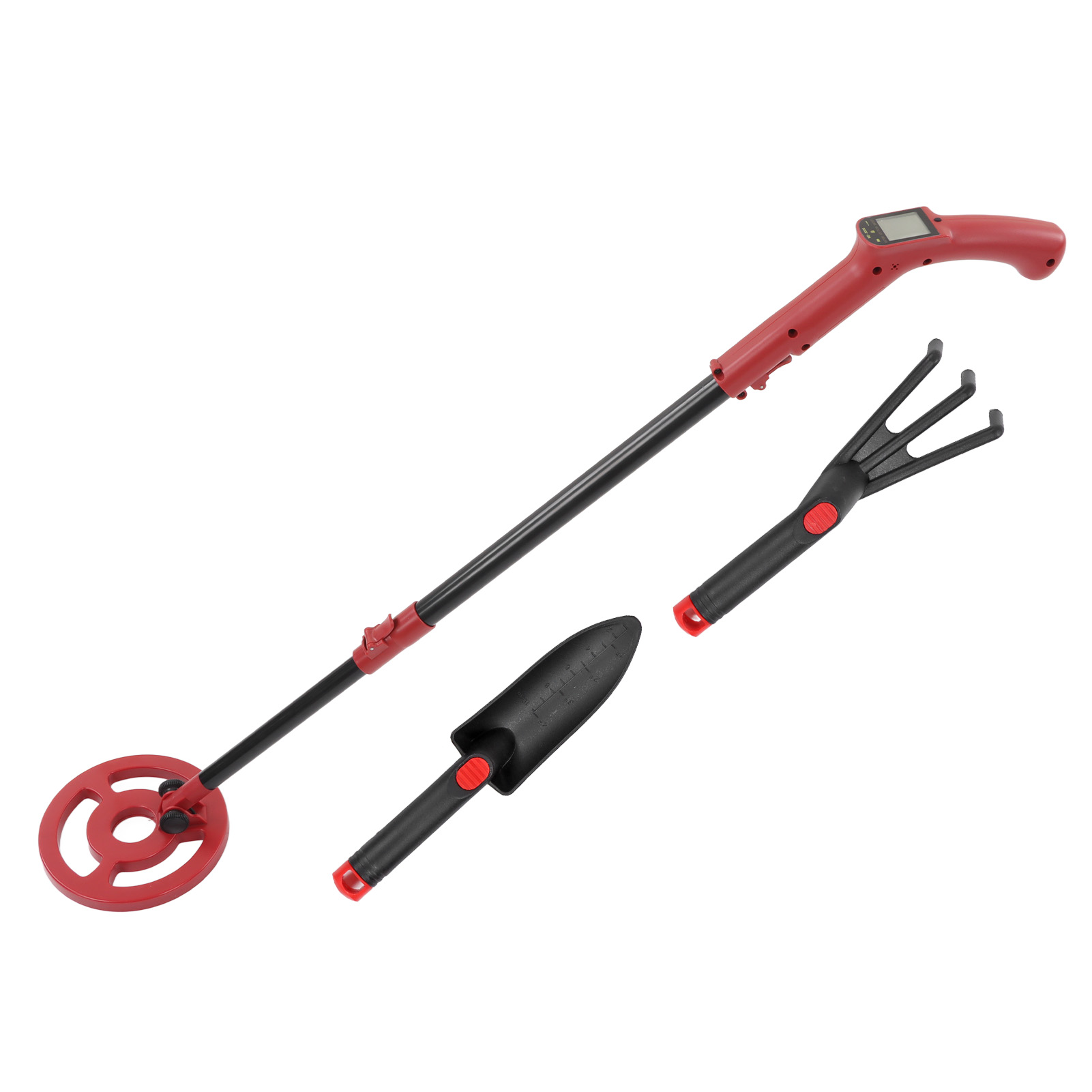 Metalldetektor-pinpointer, Münzfinder, Hochpräzises Werkzeug Zur Inspektion Und Suche, Roter Detektor, Rechen, Schaufel