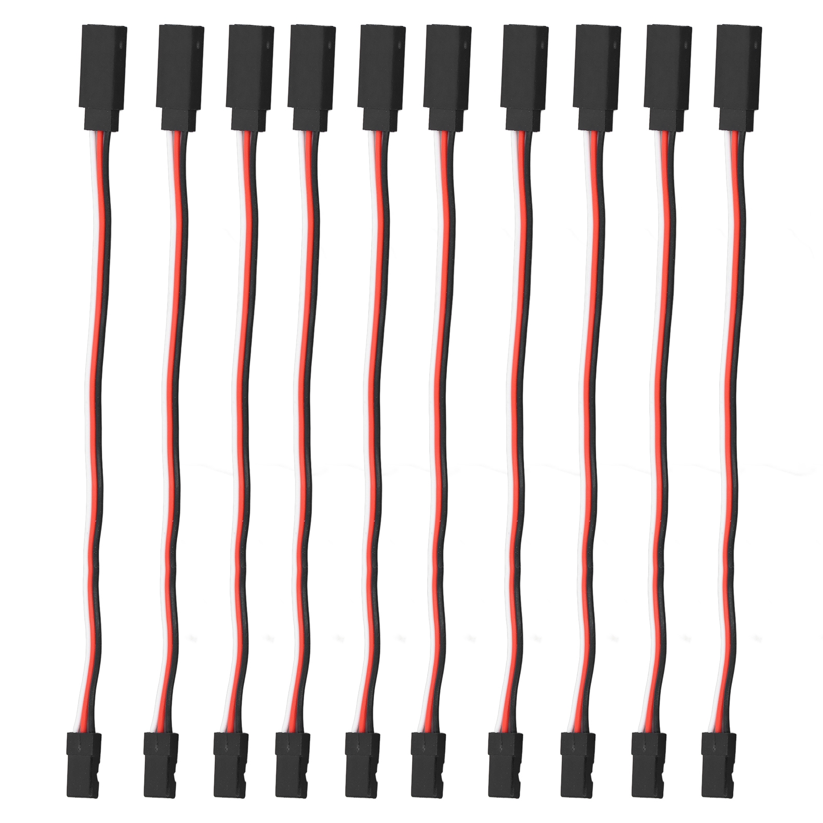 10 Stück 3-poliges Servo-verlängerungskabel Für Modellauto-servotreiber, Messing-innenkern, 200 Mm, Stecker Auf Buchse