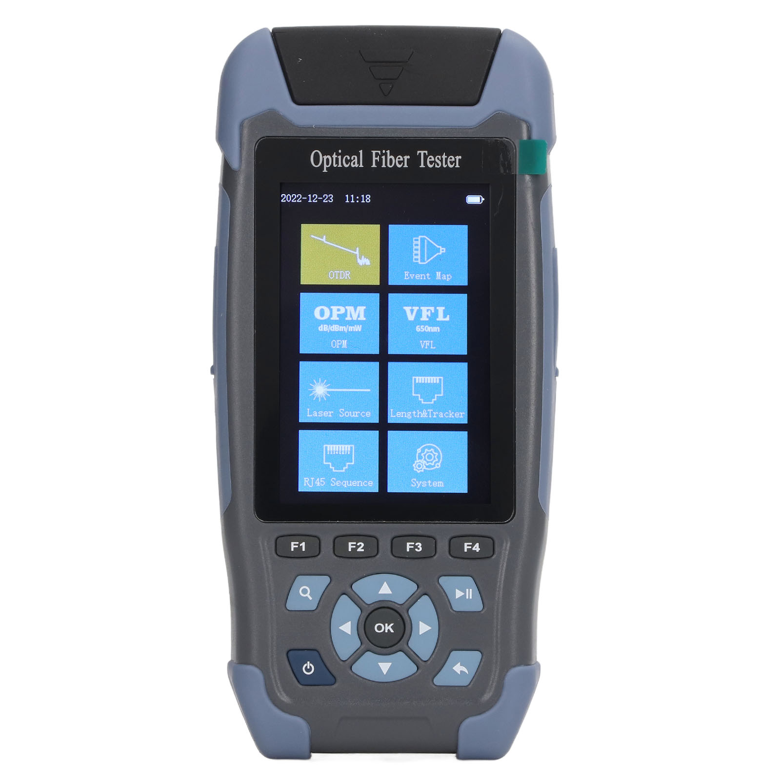 Optisches Fasermessgerät 1310 1550 Nm Otdr Zeitbereichsreflektometer Multifunktionstester 3,5 Zoll Mit Fc-zu-lc-adapter 110–240 V Eu-stecker