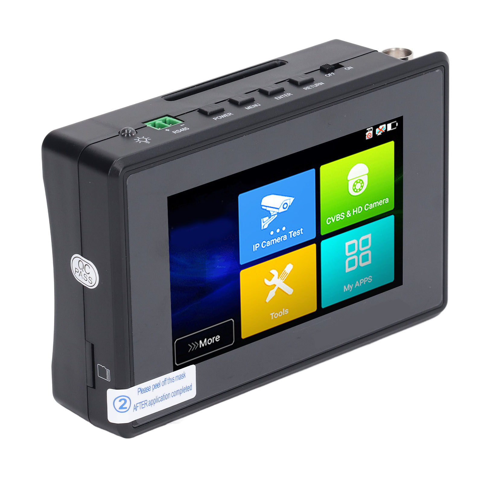 5-in-1 Ip-kameratester, Analoger Hd-videomonitor, Netzwerkkabel-überwachungs-testkit, 100–240 V, Eu-stecker
