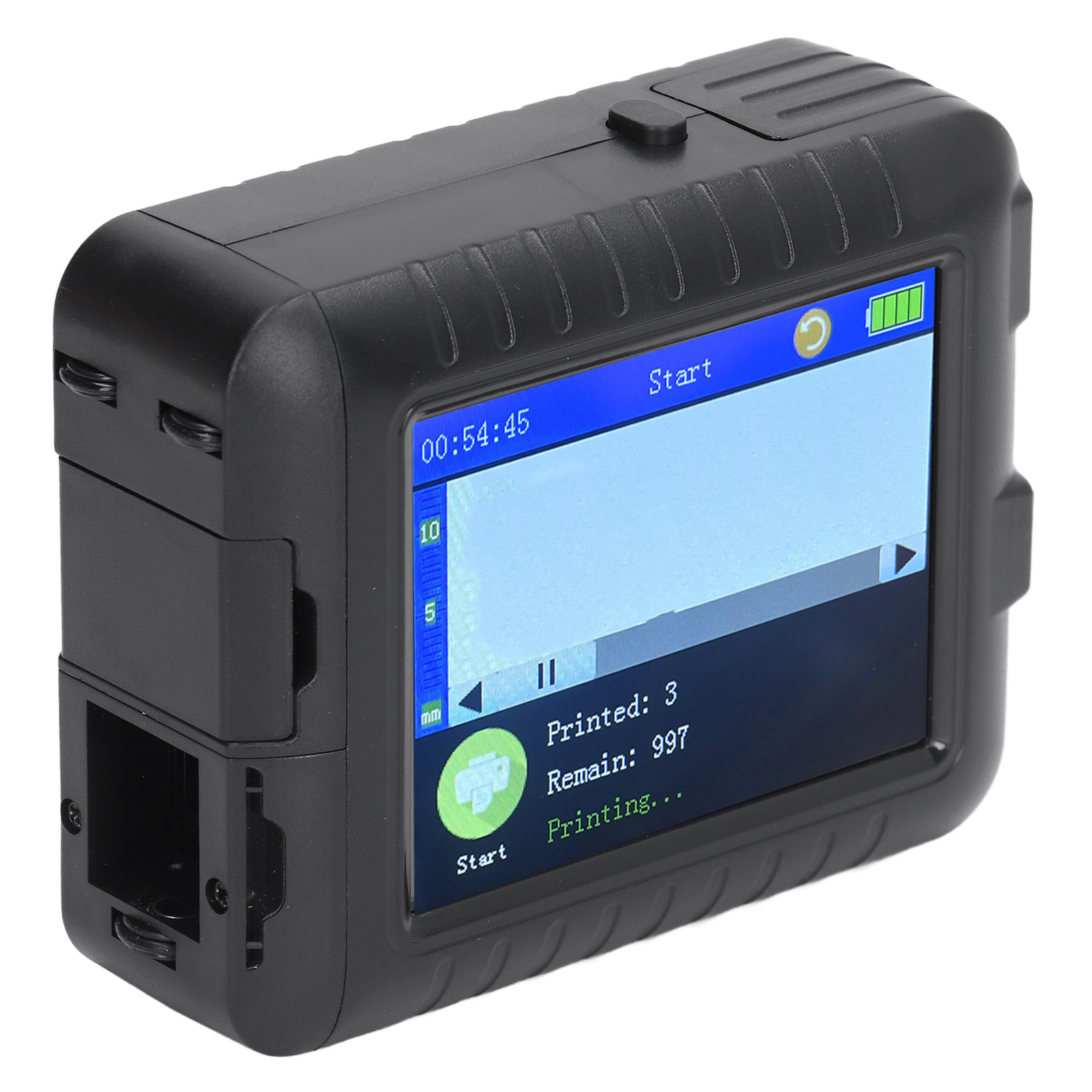 Tragbarer Mini-tintenstrahldrucker Mit 3,5-zoll-hd-touchscreen, Mehrsprachig, Inklusive Schwarzer Tintenpatrone Für Etiketten