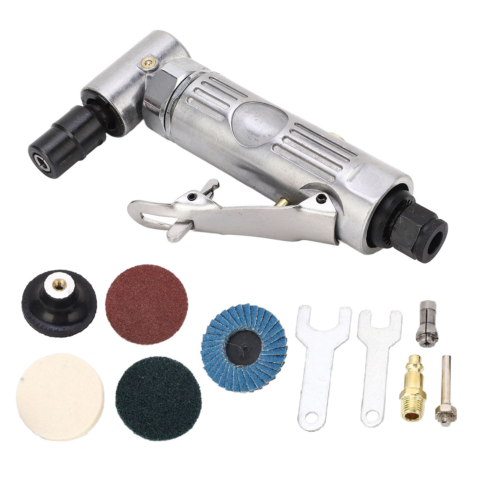 Pneumatischer Winkelschleifer Mit Druckluft-geradschleifer, 0,3 Ps Motor, 1/4"- Und 1/8"-schnellspannfutter, Einstellbare Drehzahl