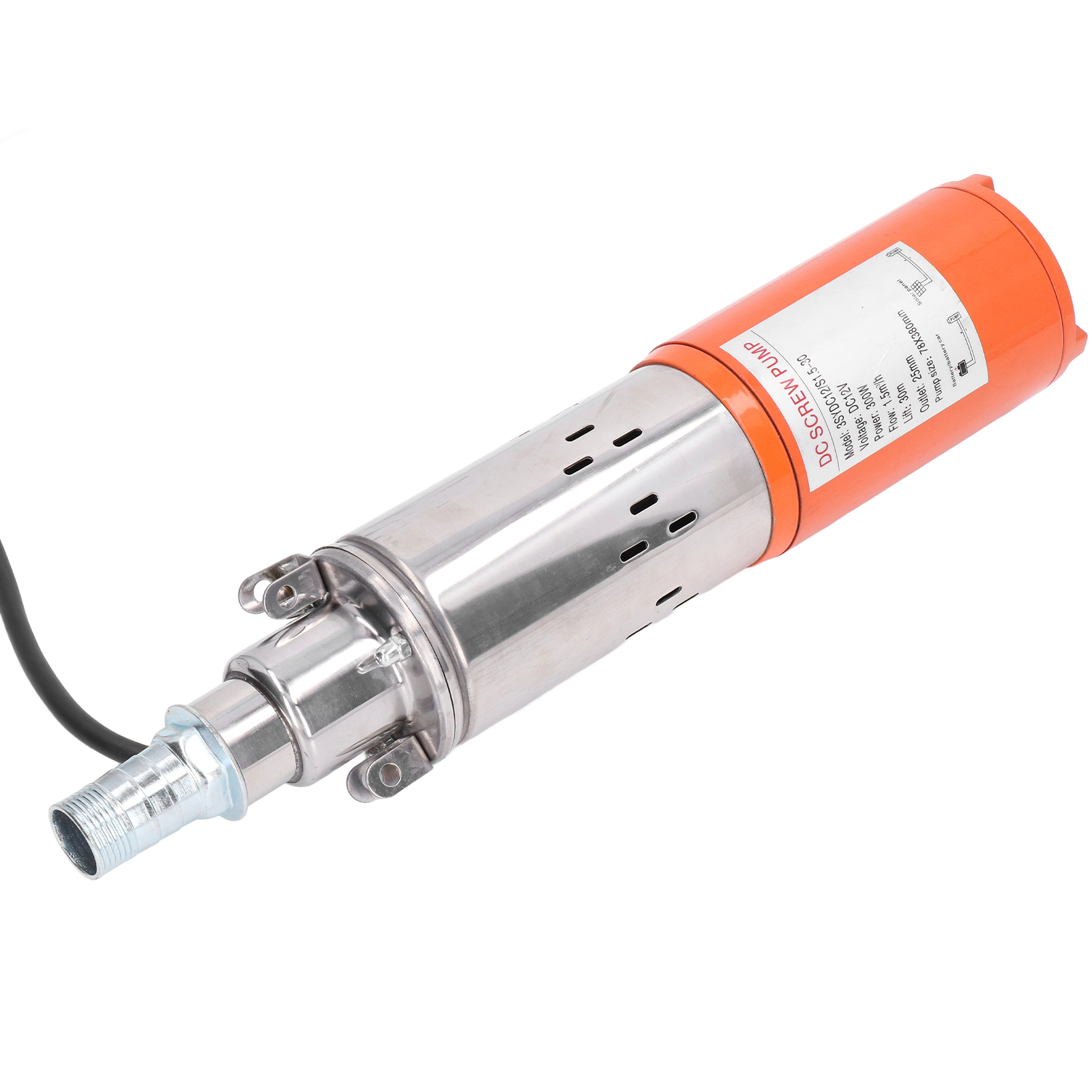 Dc-schraubenpumpe Für Tiefbrunnen, Solarbetrieben, Tauchfähig, Hochdruck, 12 V, 30 M Förderhöhe, 3sydc12/s1.5-30