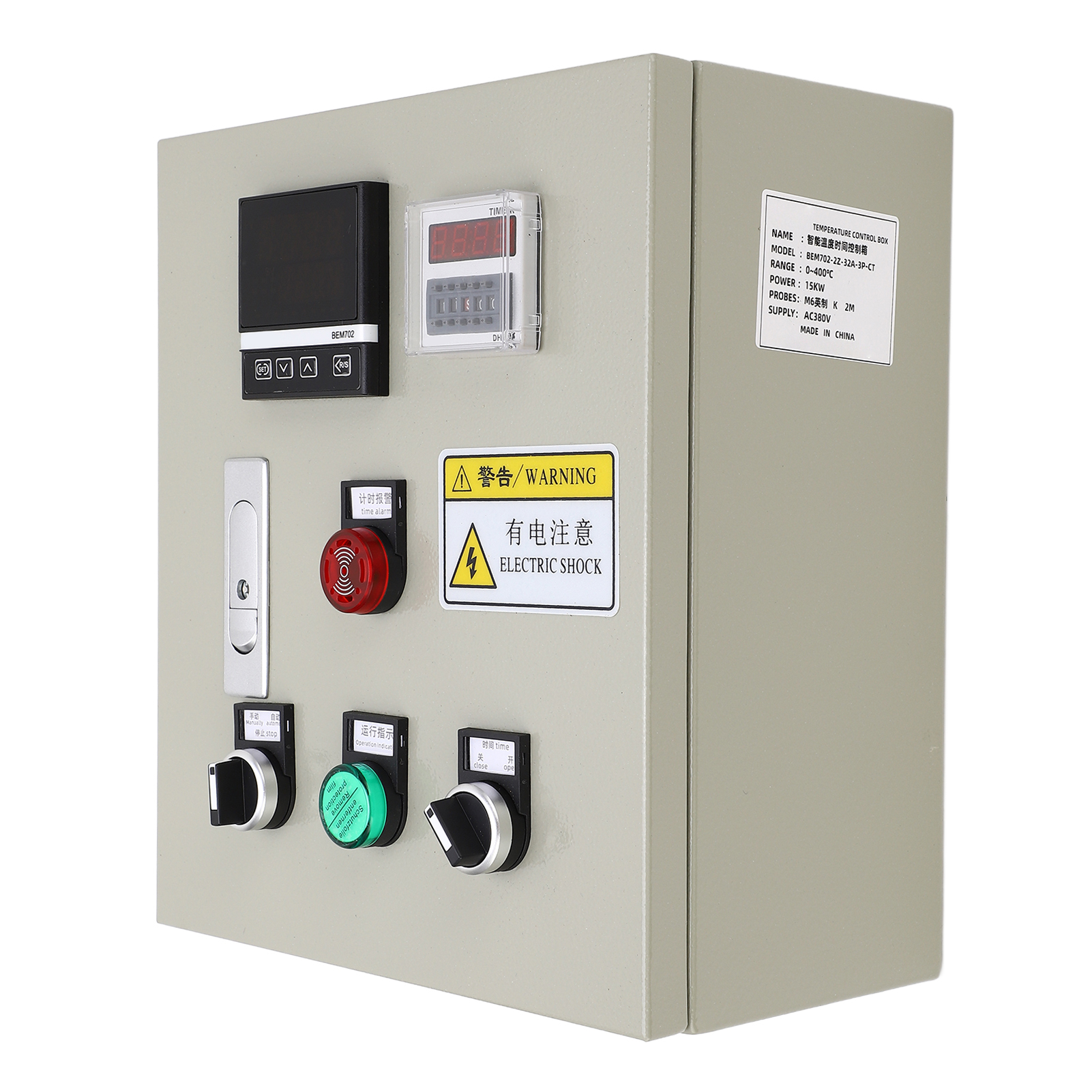 Integrierter Pid-temperaturregler Mit Intelligentem Thermostatgehäuse Und M6 2m Thermoelement, 3-phasig, 15 Kw, 380 V Ac