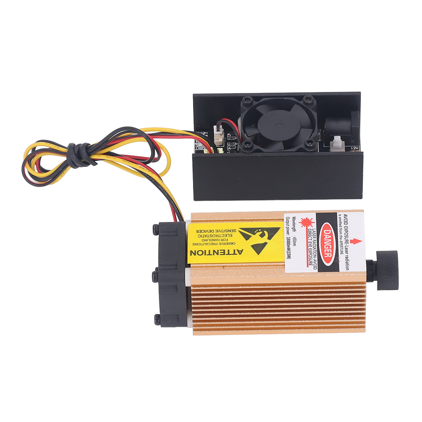 15w 12v Blaulasermodul, Fokussierbarer Cnc-gravier- Und Schneidemaschinenkopf Mit Schutzbrille