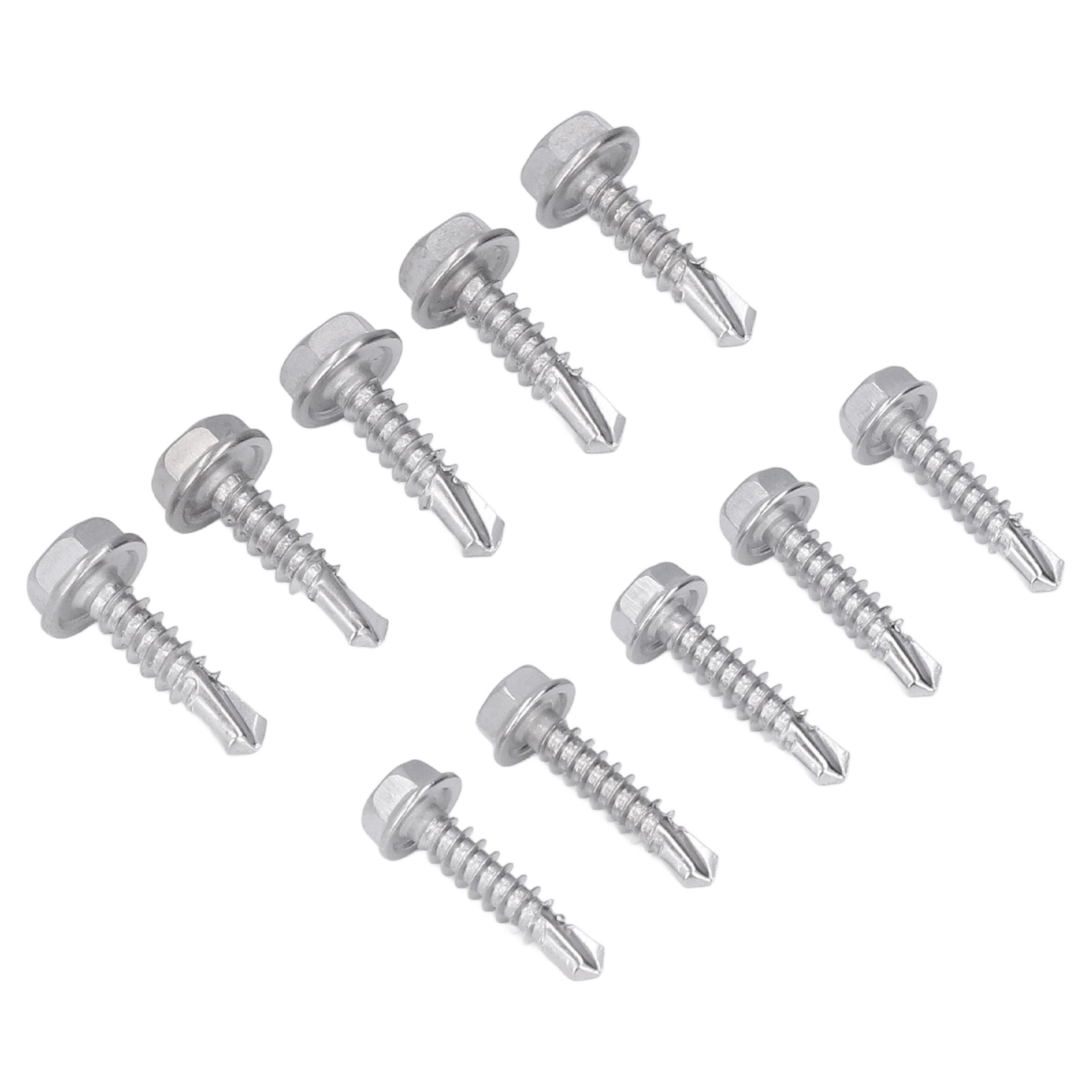 100 Stück Selbstbohrende Schrauben 4,2 X 19 Mm 4,8 X 19 Mm 401 Edelstahl Sechskant-selbstschneidschrauben