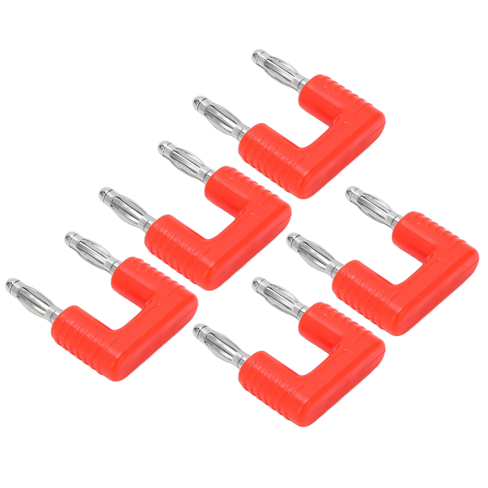 5 Stück J.20004 Bananenstecker, Doppelstecker, 19 Mm Abstand, Kupfer, Vernickelt, Rot