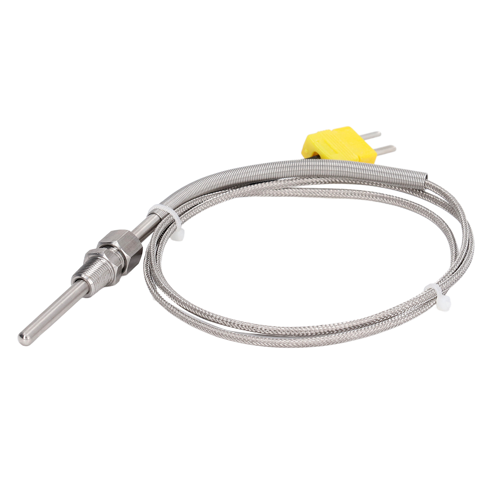 Thermoelement-sonde Typ K, Temperaturfühler, Messgerät, 1/8" Npt-gewinde, 80 Mm, 1 Meter, Gelber Stecker