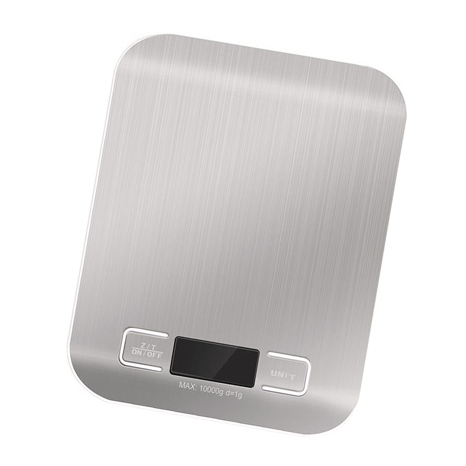 Elektronische Küchenwaage, Metallisch-weißes Lcd-display, Wasserdicht, Edelstahl, Ideal Zum Backen, Bis 10 Kg, 1 G