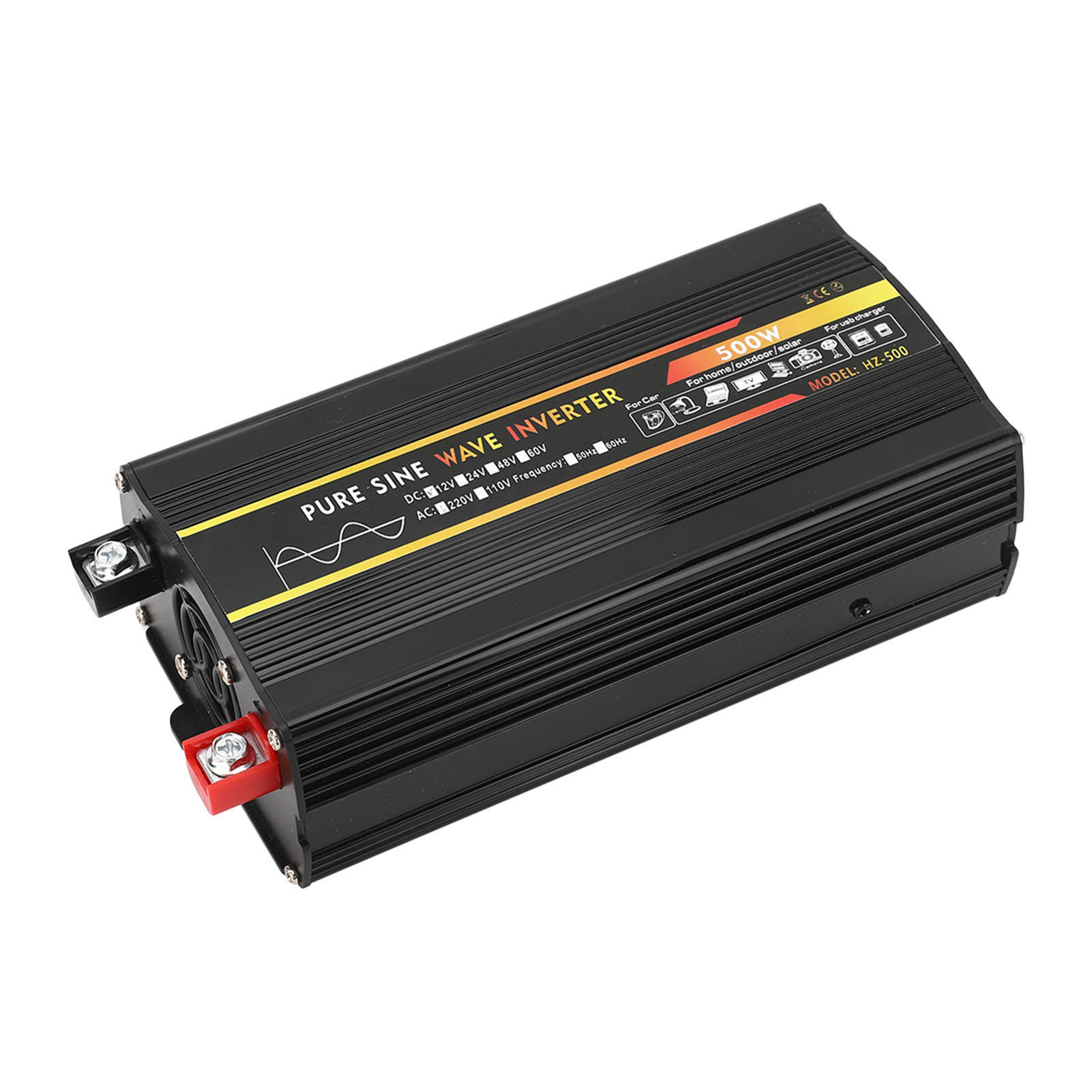 500-w-sinus-wechselrichter, 1 Universalsteckdose, 2 Usb-anschlüsse, Kfz-wechselrichter Mit Led-anzeige, Dc 12 V Auf Ac 220 V