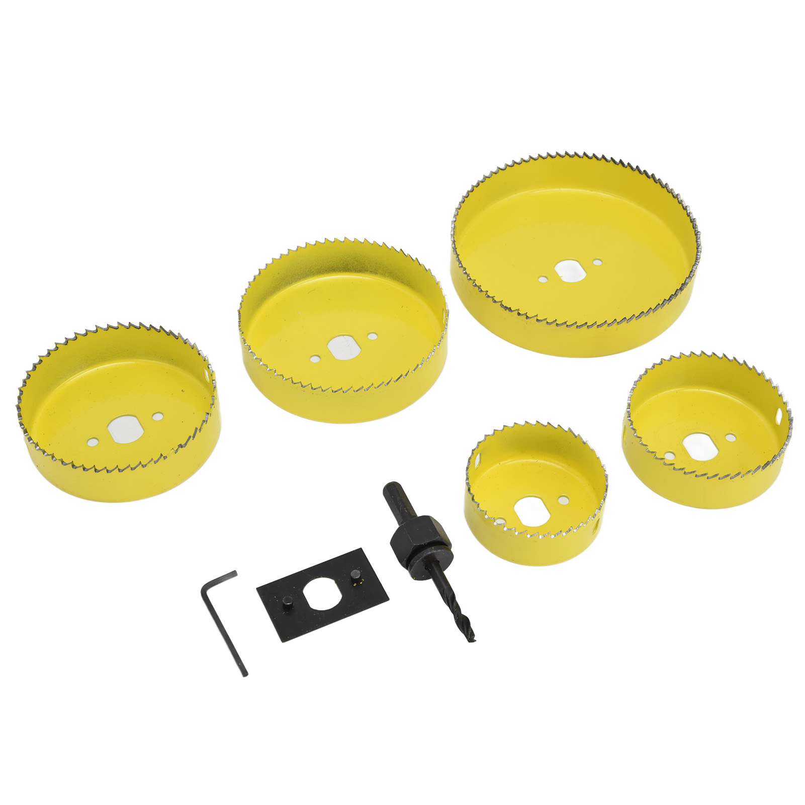 8-teiliges Lochsägen-set Mit Hartmetall-rundlochbohrern Zum Bohren Von Holz Und Pvc-platten (64–127 Mm)
