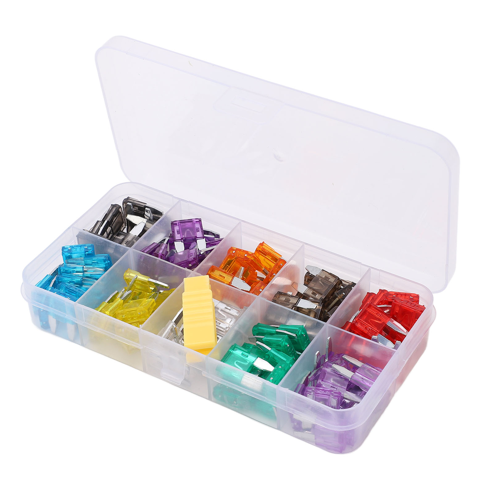 120-teiliges Kfz-sicherungs-sortiment Aus Aluminiumlegierung Und Kunststoff Mit Clip, 2a–35a