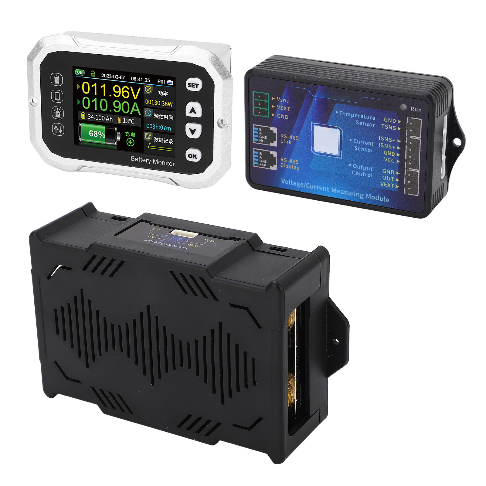 Batteriemonitor Mit 2,4-zoll-farbdisplay, Überspannungsschutz, Akustischem Alarm, Wohnmobil-batteriemessgerät 0–120 V 600 A