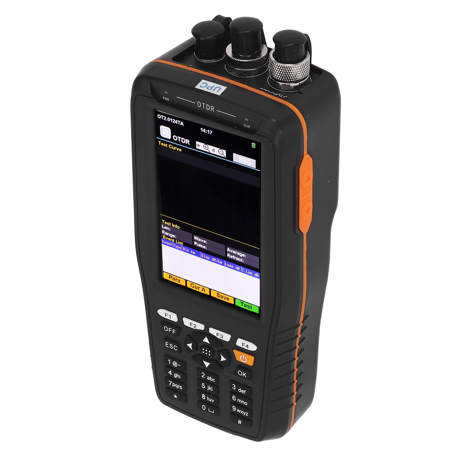 Optisches Zeitbereichsreflektometer (otdr) 0 Bis 60 Km, 4-in-1-otdr-glasfasertester, 3,97-zoll-bildschirm, 100–240 V, Eu-stecker