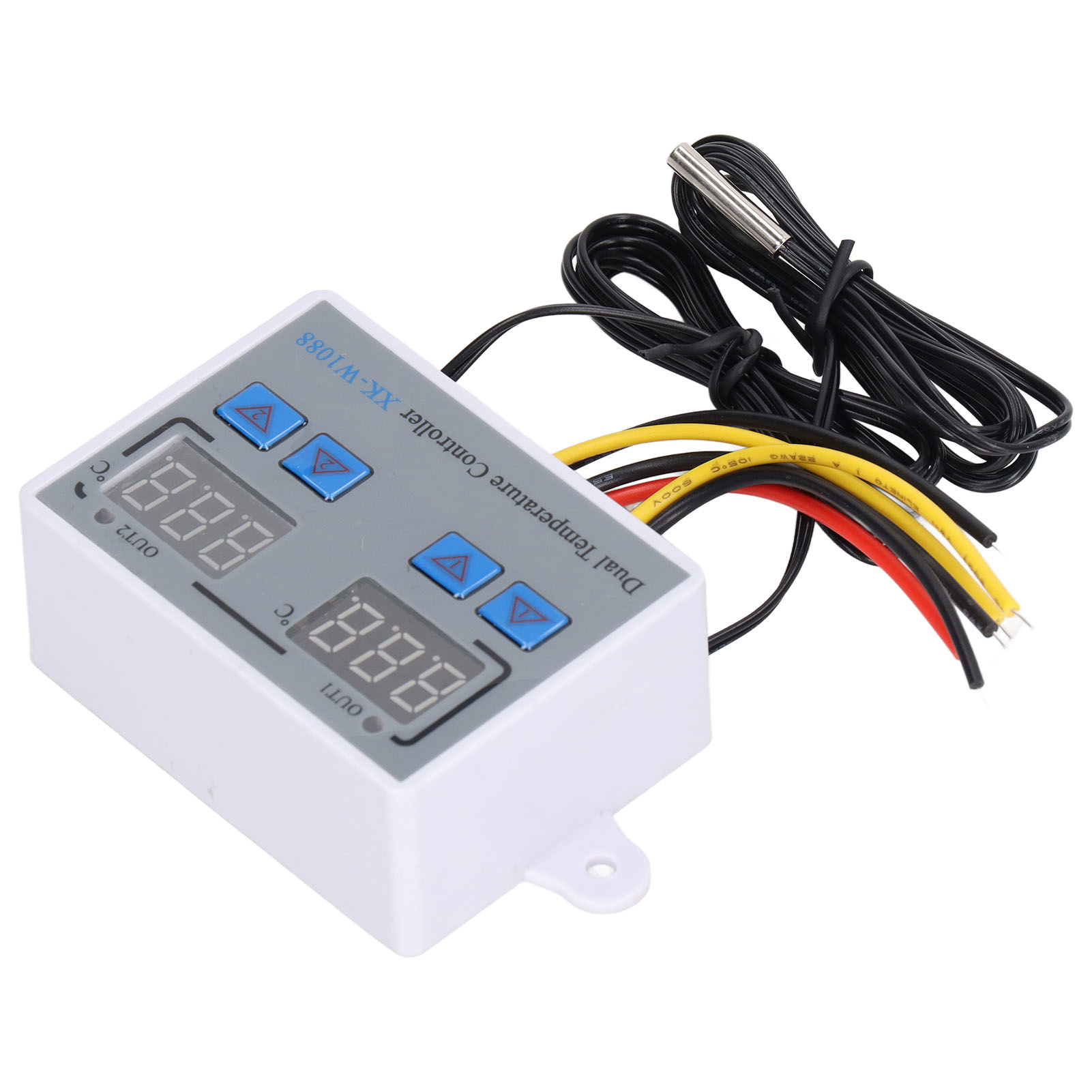 Temperatur- Und Feuchtigkeitsregler Mit Dual-display, Heizungs- Und Kühlthermostat, Schalter, Ntc-10k-sensor, 12 V
