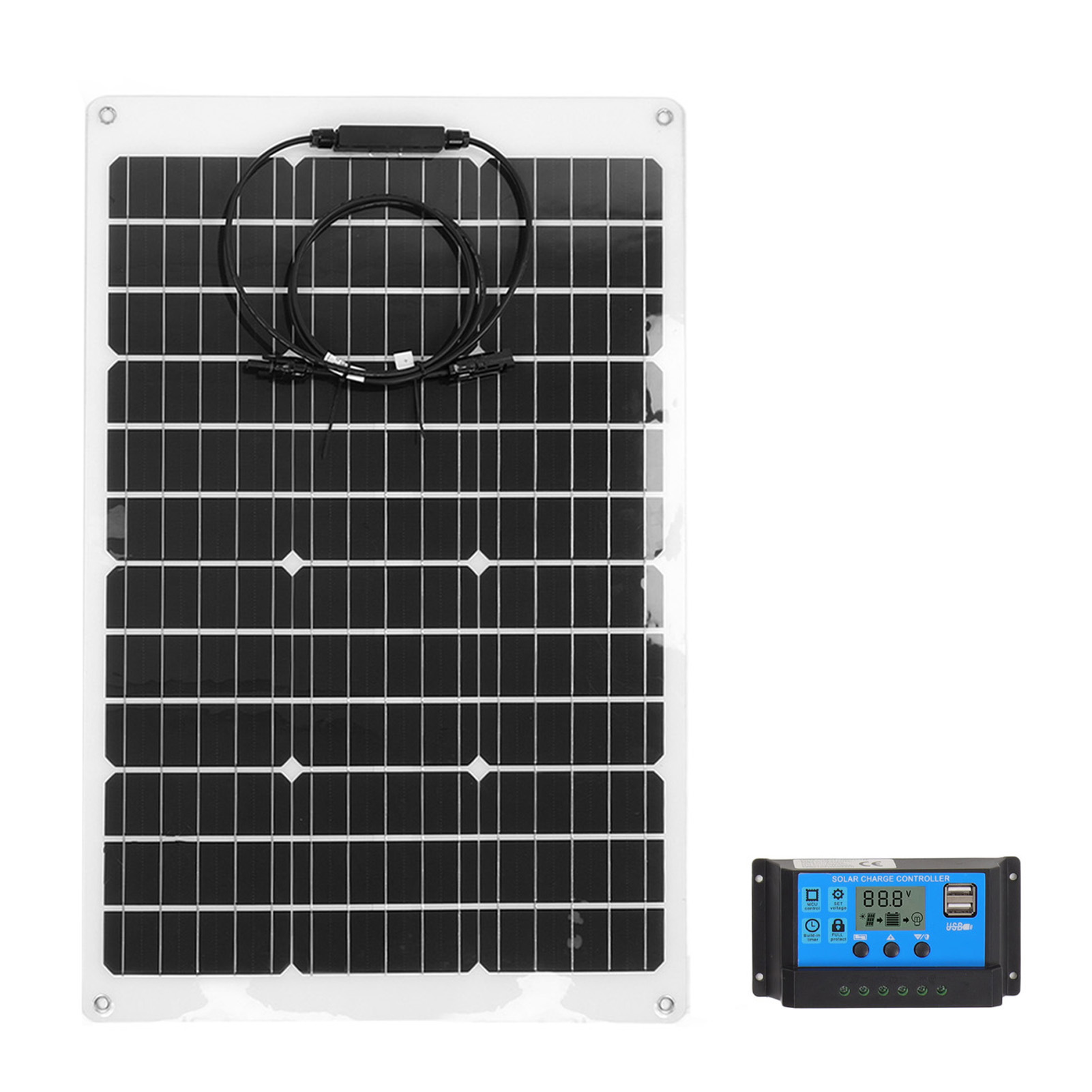 70-w-flexibles-solarpanel-set Mit 40-a-regler In Reihen- Und Parallelschaltung Für Pv-anlagen