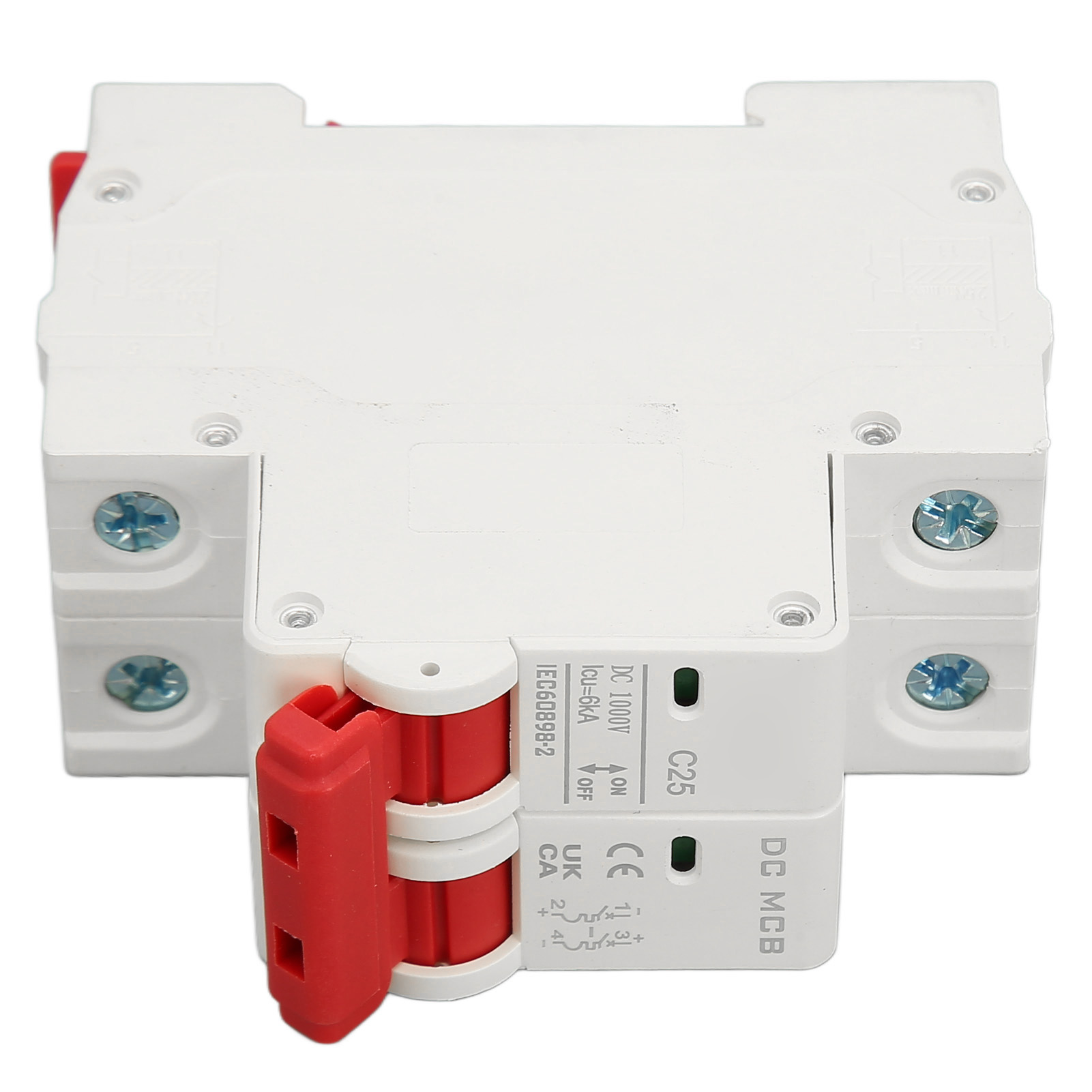 Dc-miniatur-leistungsschalter 6000 A Abschaltvermögen 2-poliger Mini-leistungsschalter Für Solar-pv-systeme Dc1000v