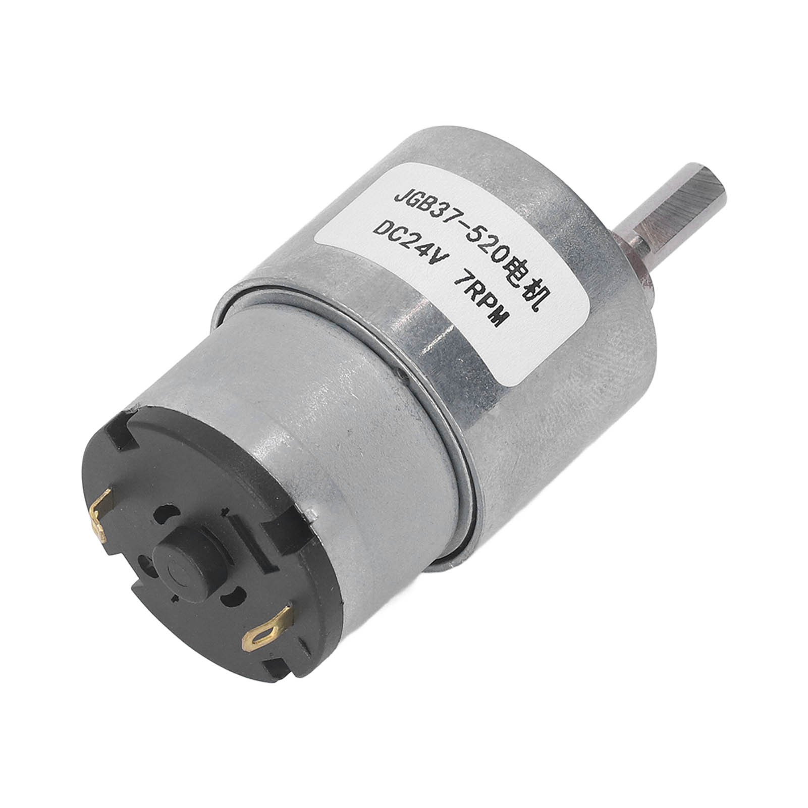 Gleichstrom-getriebemotor, Messing/aluminium, 7 U/min, Hohes Drehmoment, Geräuscharm, Mit Hall-encoder, 24 V Dc