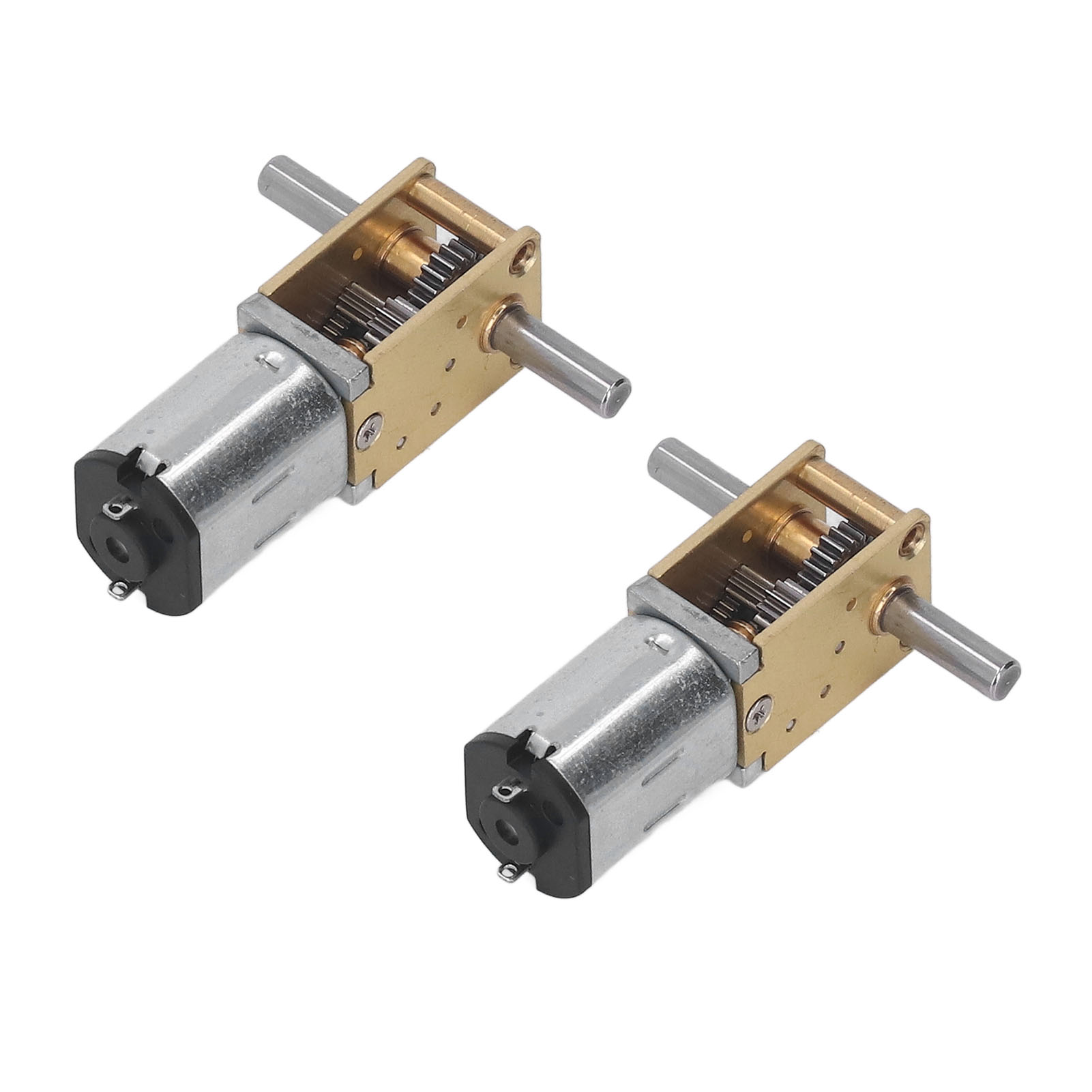 2 Stück Gleichstrom-getriebemotor, Geräuscharm, Doppelwellen-drehzahlreduzierungsmotor, Dc 6 V, 190 U/min