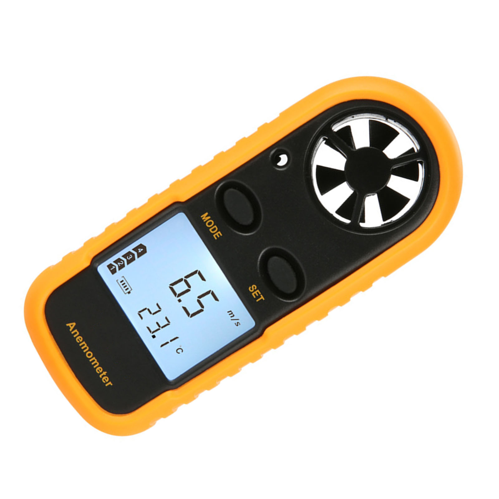 Digitales Anemometer/thermometer Mit Lcd-anzeige, Handgerät Zur Windgeschwindigkeits- Und Temperaturmessung, 3v Gm816