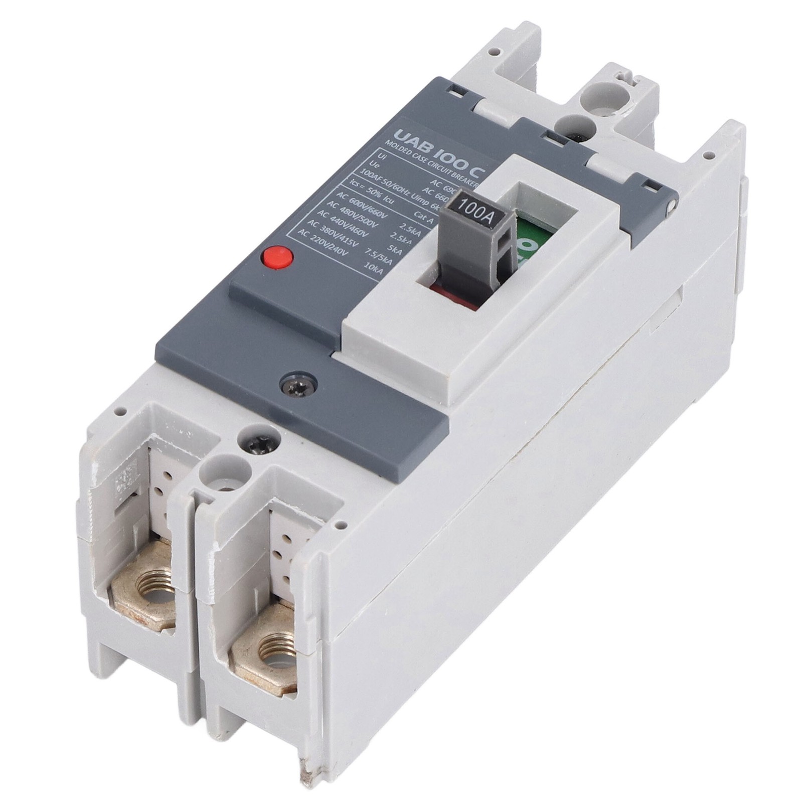 Kompaktleistungsschalter 2p Batterie-überlastschutzschalter Trennschalter Ac 100a Uab 100c