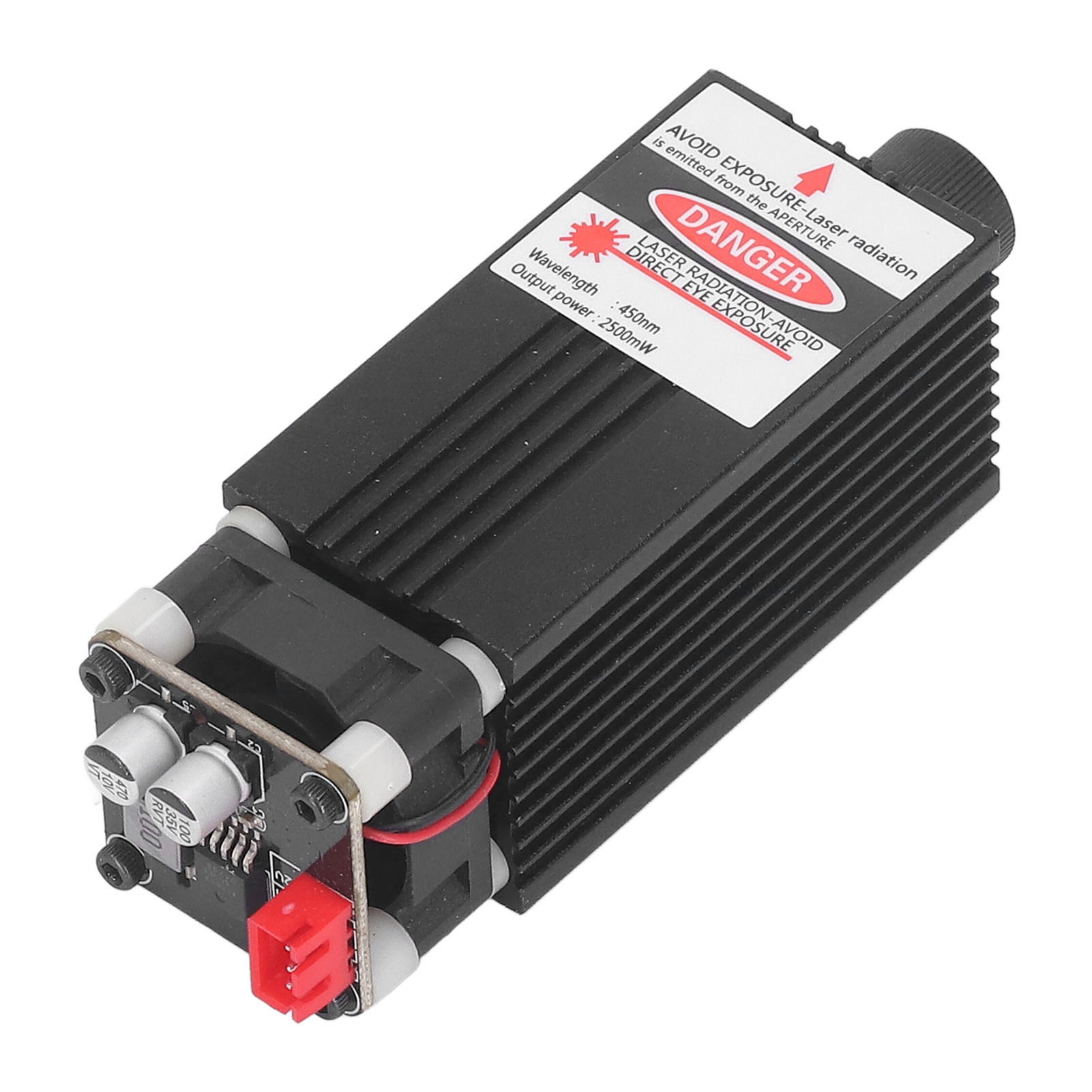 Cnc-lasermodul 450 Nm, 2500 Mw, 2,5 W, Fokus Einstellbar, Schnelle Kühlung, 3-pin-lasergravur- Und Schneidemodul Für Heimwerker