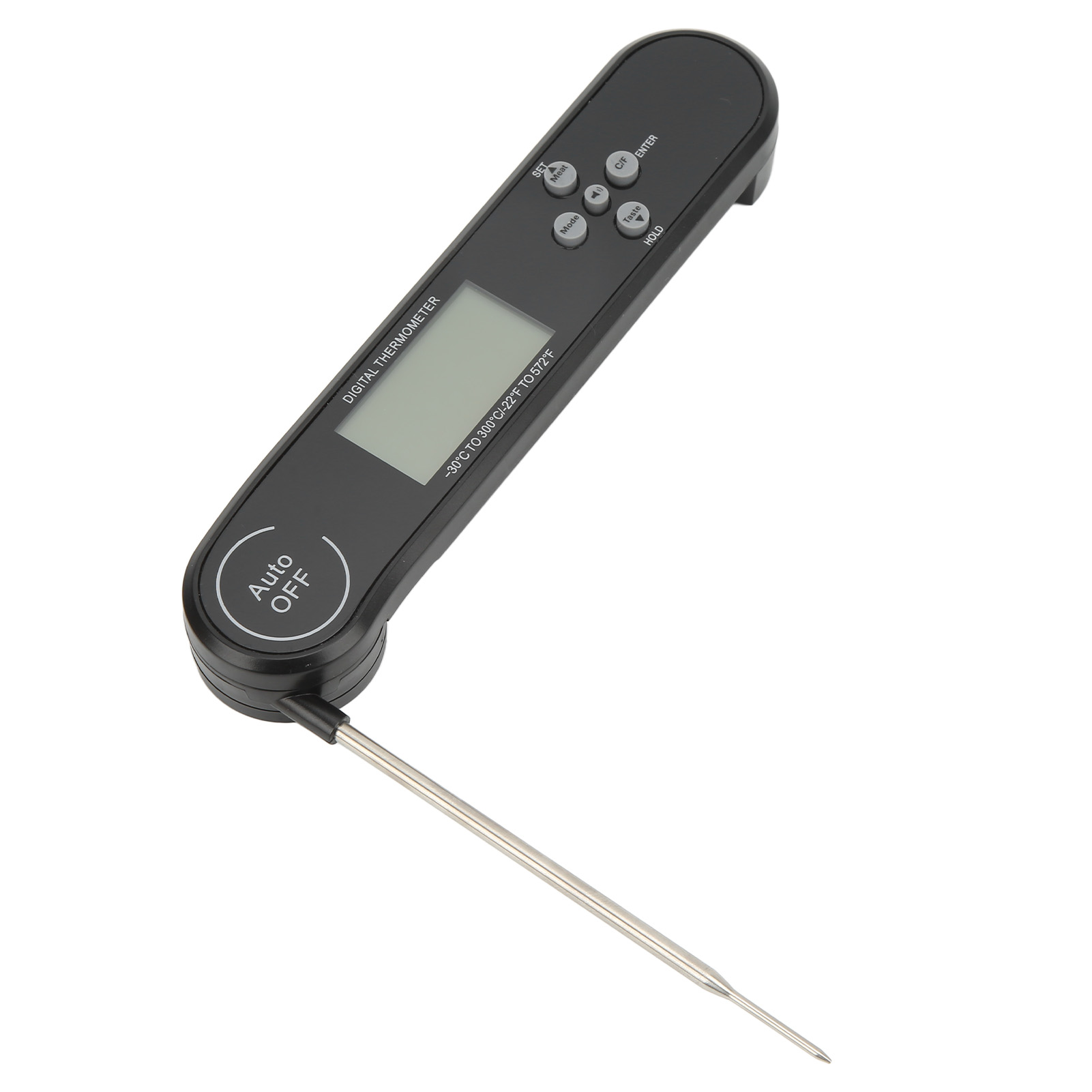 Digitales Multifunktions-lebensmittelthermometer Mit Klappbarer, 180° Drehbarer Sonde (-22℉-572℉, -30℃-300℃) Für Grillfleisch