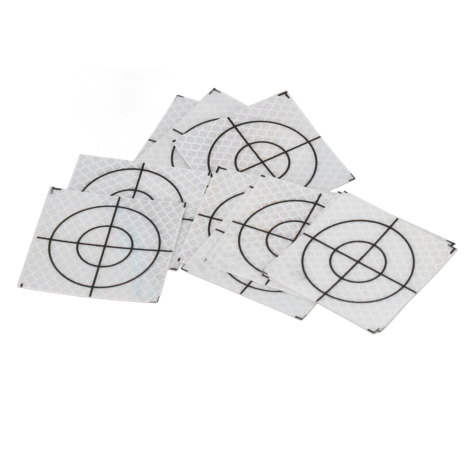 50 Stück Selbstklebende Reflektor-zielmarkierungsaufkleber Für Totalstationsmessungen, 6 X 6 Cm / 2,36 X 2,36 Zoll