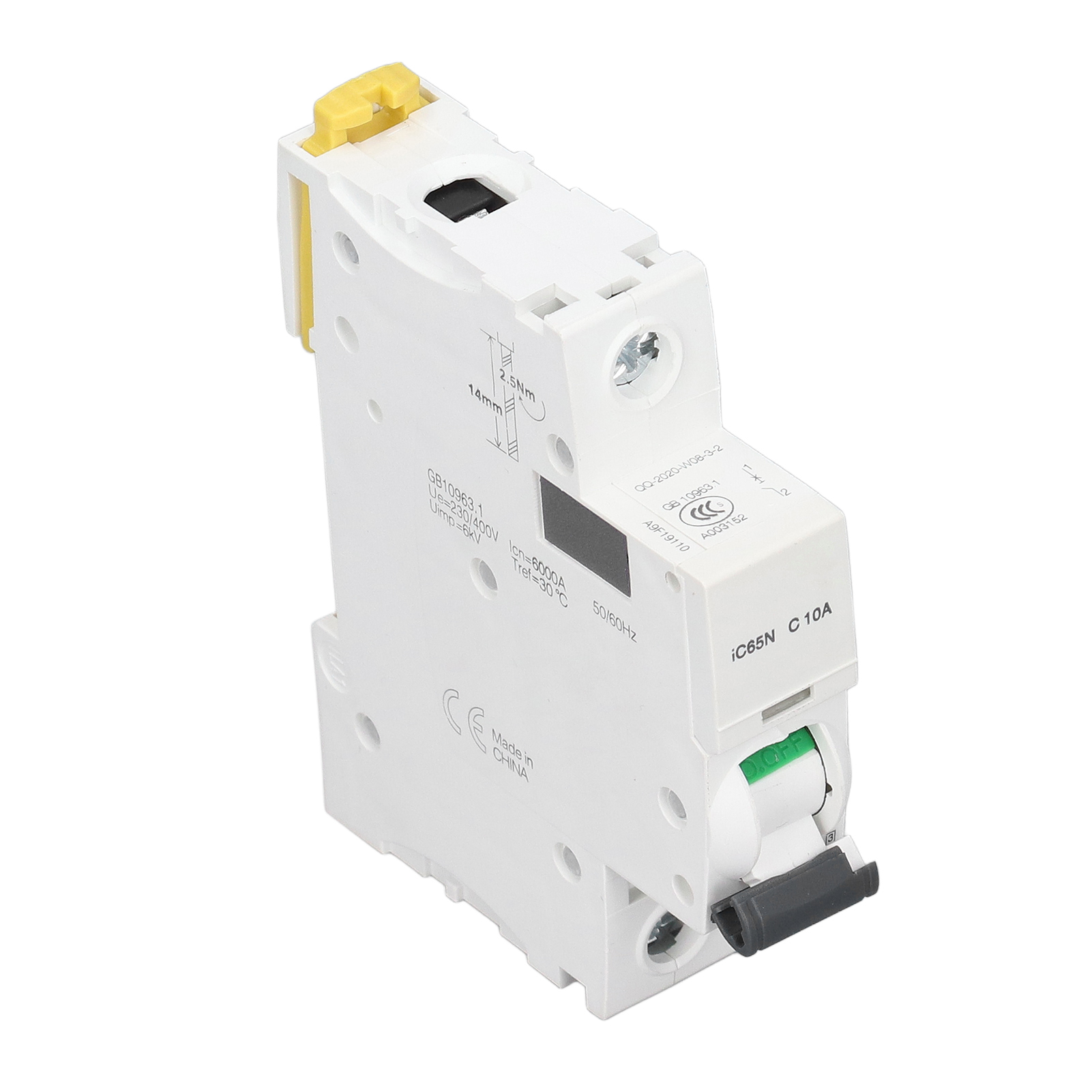 Leitungsschutzschalter (1-polig) Mit Fehlerstromschutzschalter Für Din-schienenmontage, 230 V/400 V, 10 A, Ic65n/c10a