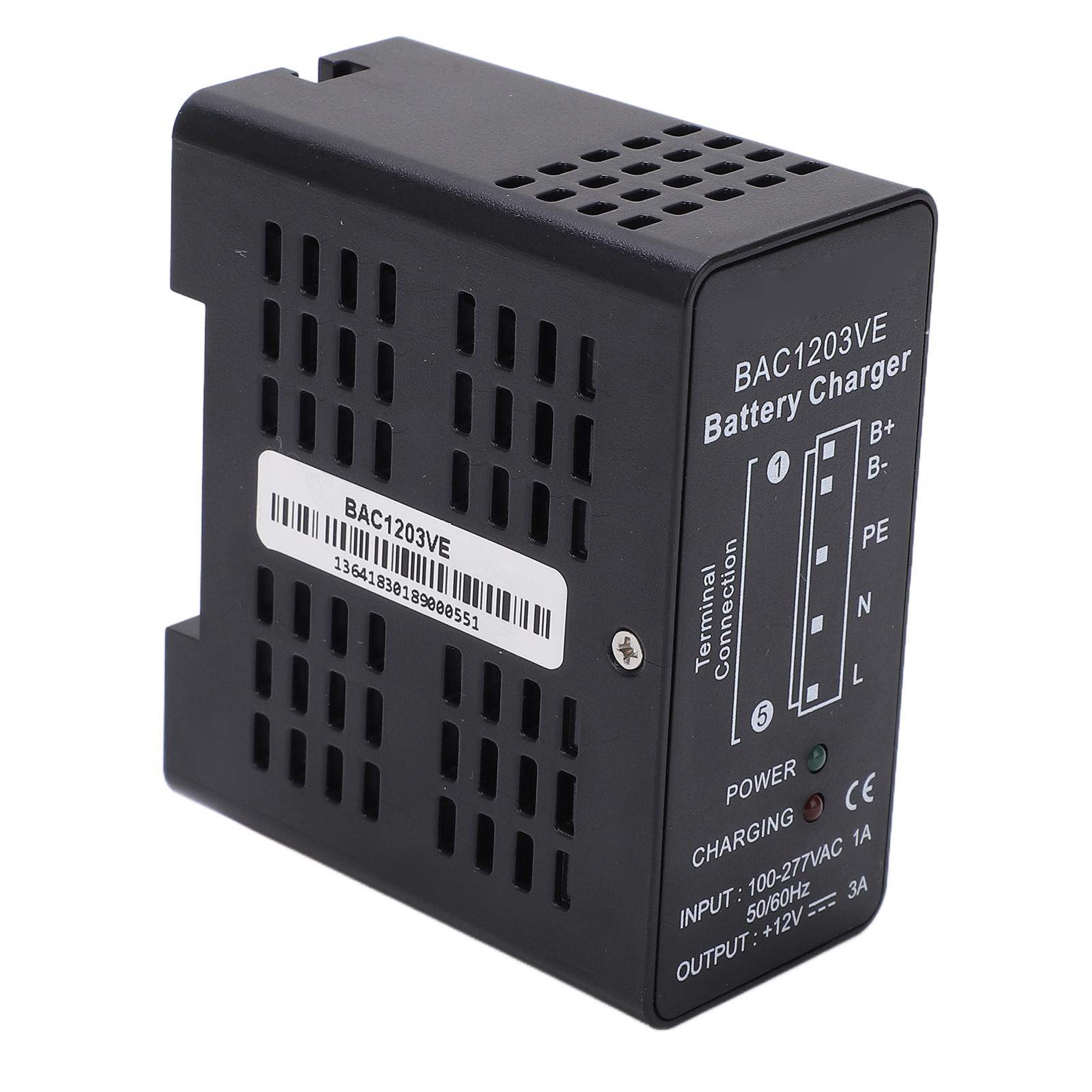 Bac1203ve Mini-batterieladegerät Mit Led-anzeige, Automatisches Erhaltungsladegerät Aus Aluminiumlegierung, Ac100–277v
