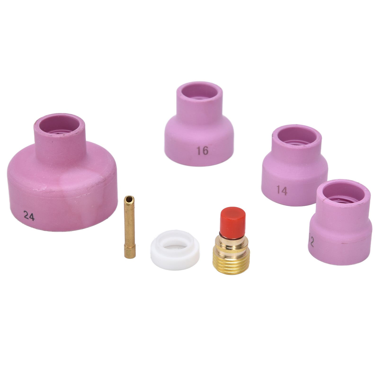 7-teiliges Wig-gaslinsen-set Mit Keramikbecher, Elektrodenhalter, Anschlussstück Und Ptfe-frontabdeckung Für Wp 9, 20 Und 25