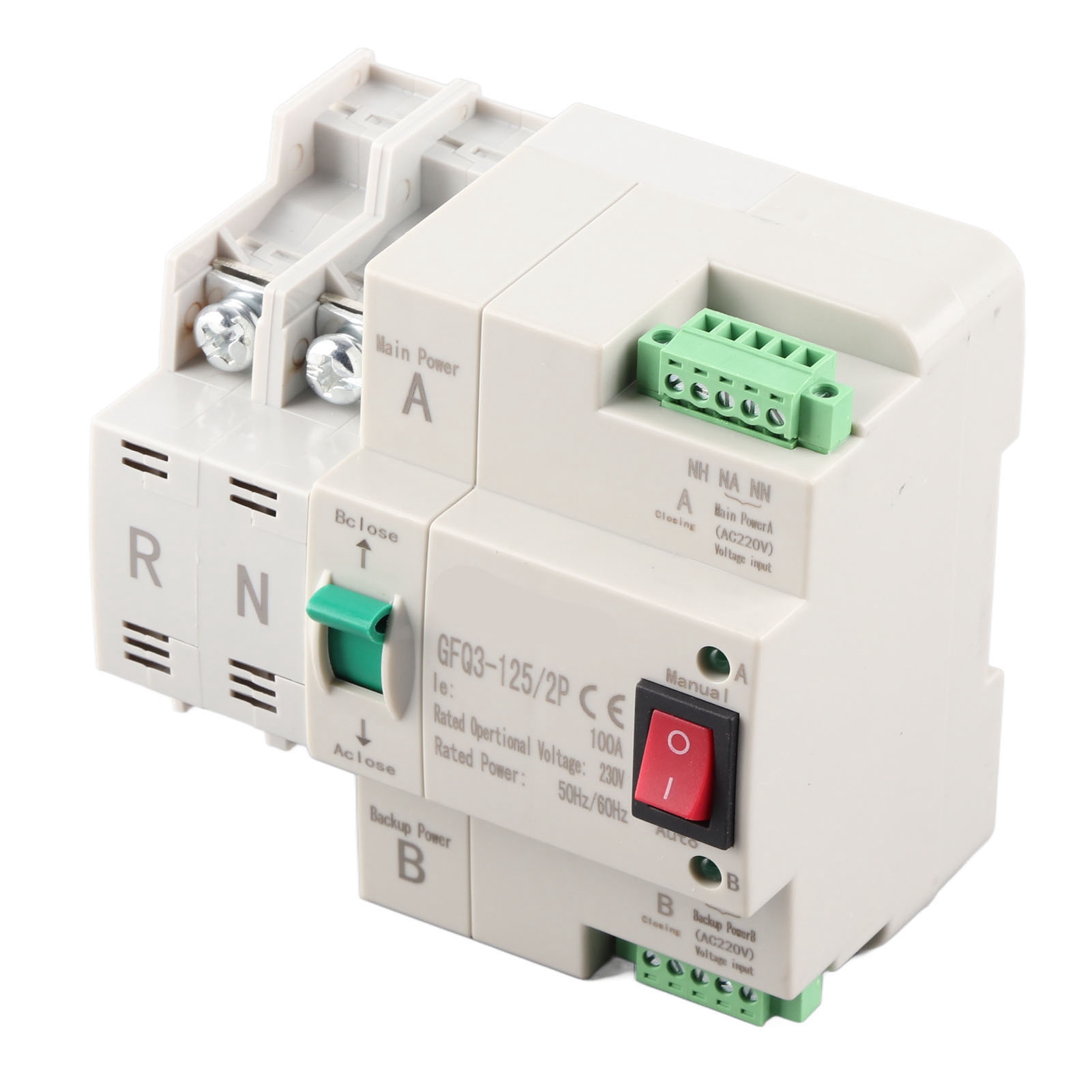 Automatischer Dual-power-umschalter 2p Schnellschaltung Pc Ac 230v Für Haushalt Und Fabrik 100a