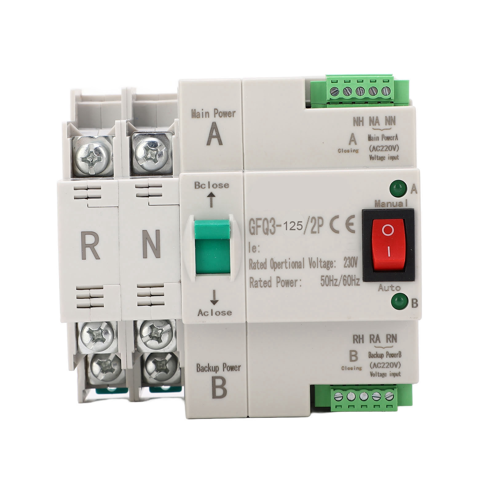 Automatischer Dual-power-umschalter 2p Schnellschaltung Pc Ac 230v Für Haushalt Und Fabrik 40a