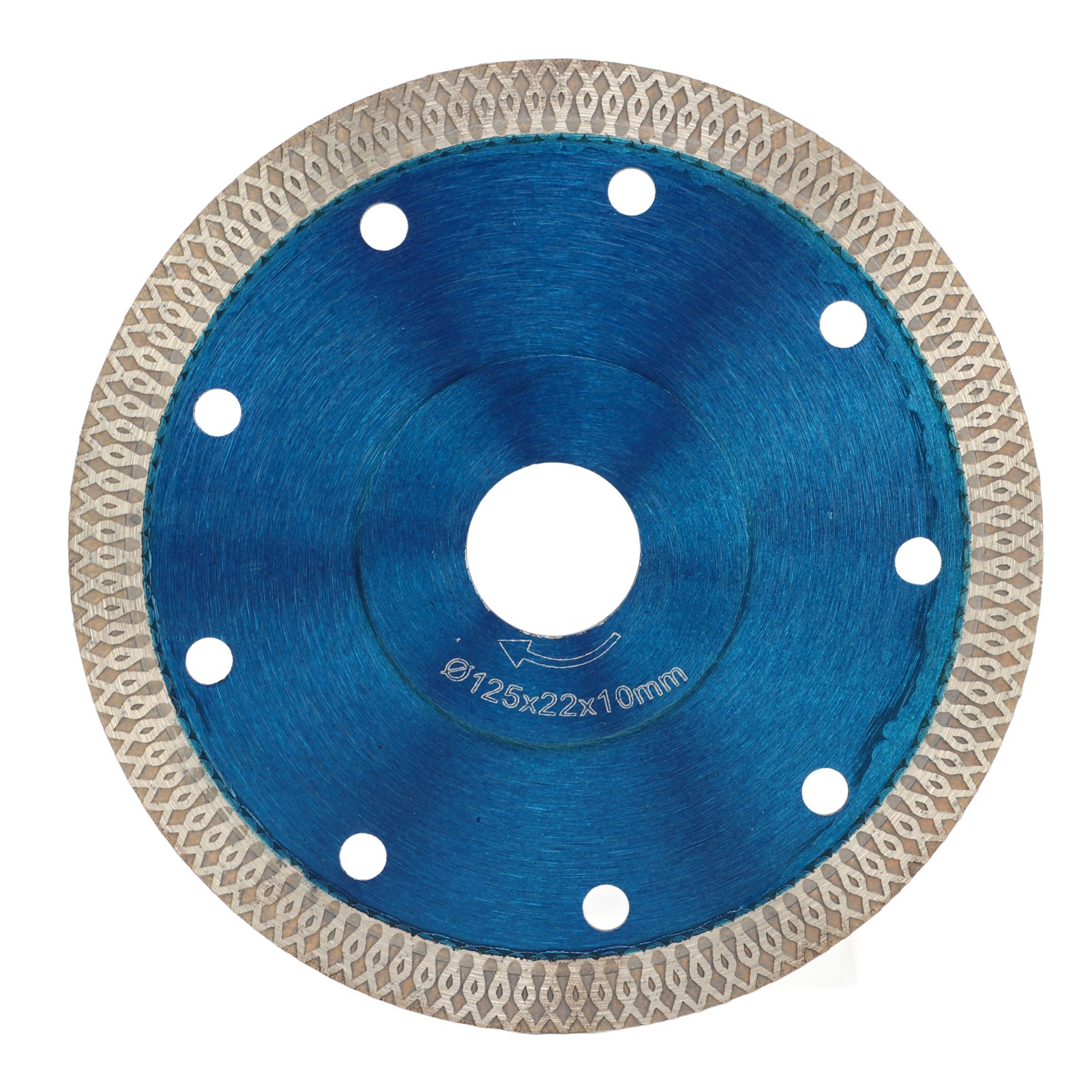 Blaue Diamanttrennscheibe, Nass- Und Trocken-einsatz, Diamanttrennscheibe Für Keramik, Beton Und Marmor, 125 X 22 X 10 Mm