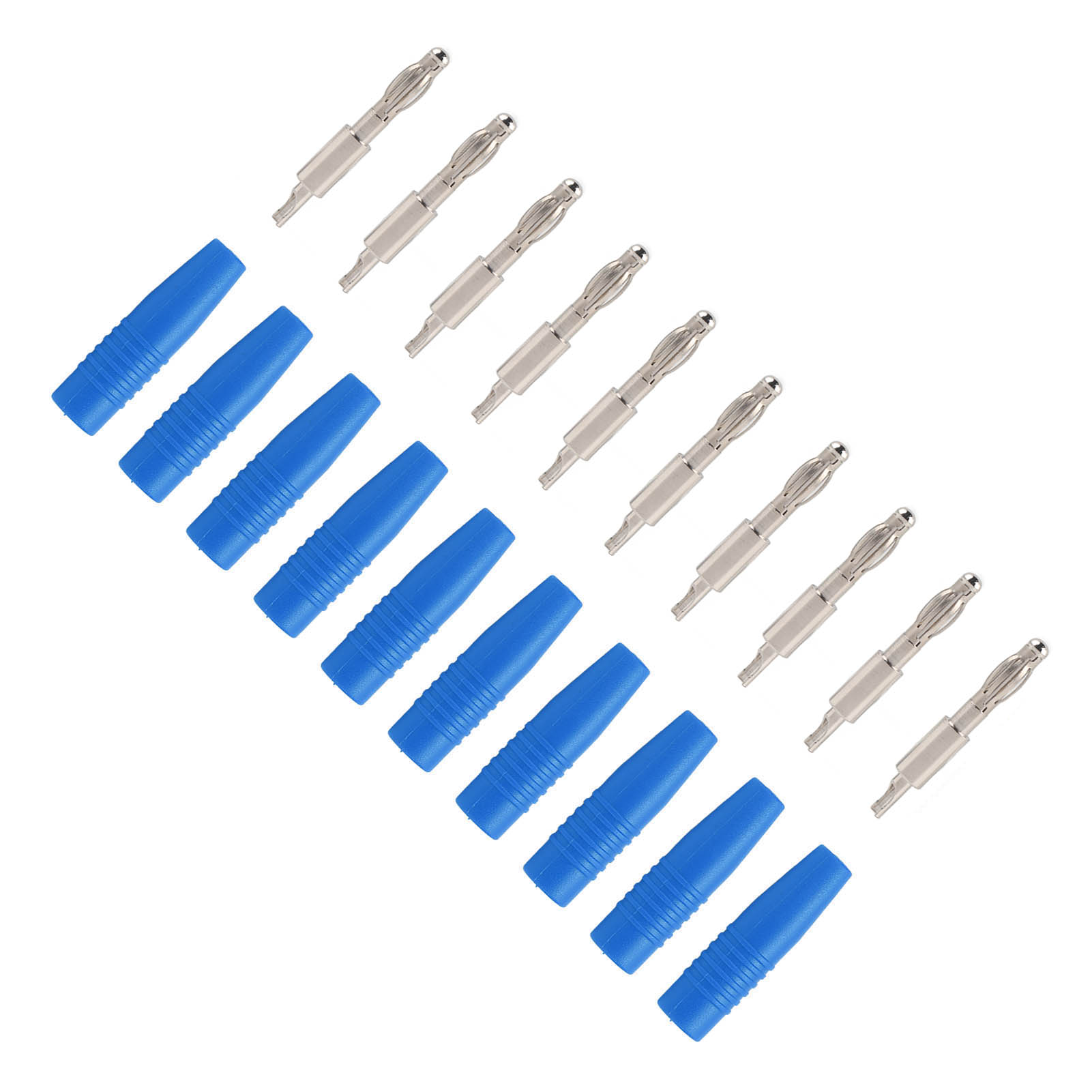 10er-pack 4-mm-bananenstecker (22.040) Zum Selberbauen, Passend Für Multimeter-messleitungen (lautsprecherblau)
