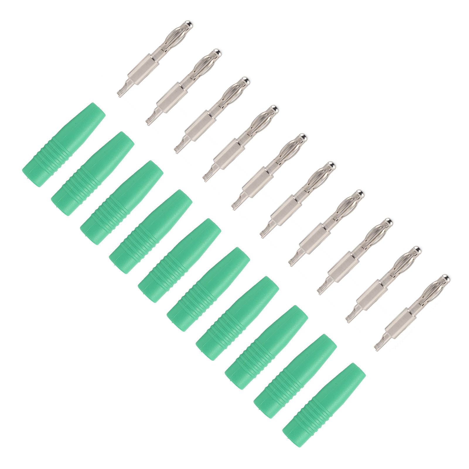 10er-pack 4-mm-bananenstecker (lötstecker 22.040) – Diy-adapter Für Multimeter-messleitungen (lautsprechergrün)