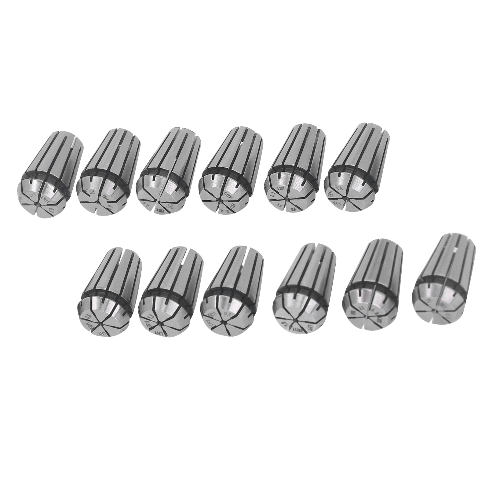 12-teiliges Spannzangenfutter-set Mit Hochpräzisen Er11-federspannzangen Für Cnc-graviermaschinen Und Fräs- Und Drehmaschinen