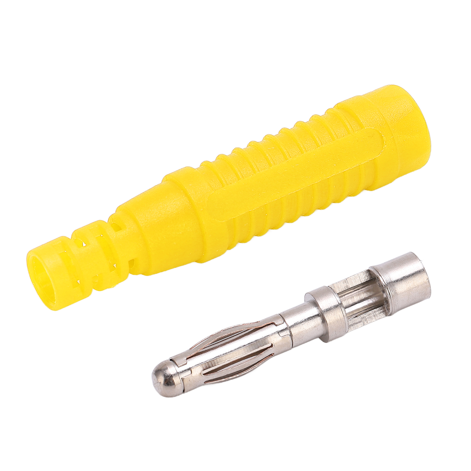 10 Stück Metall-bananenstecker, Rot-kupferfarben, 4 Mm, Stecker Mit Gehäuse Für Testgeräte, Gelb