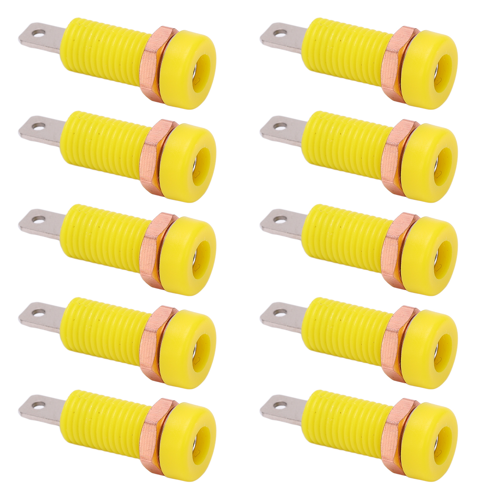 10 Stück 4-mm-bananenbuchsen-anschlussadapter Für Elektronische Geräte, Gelb