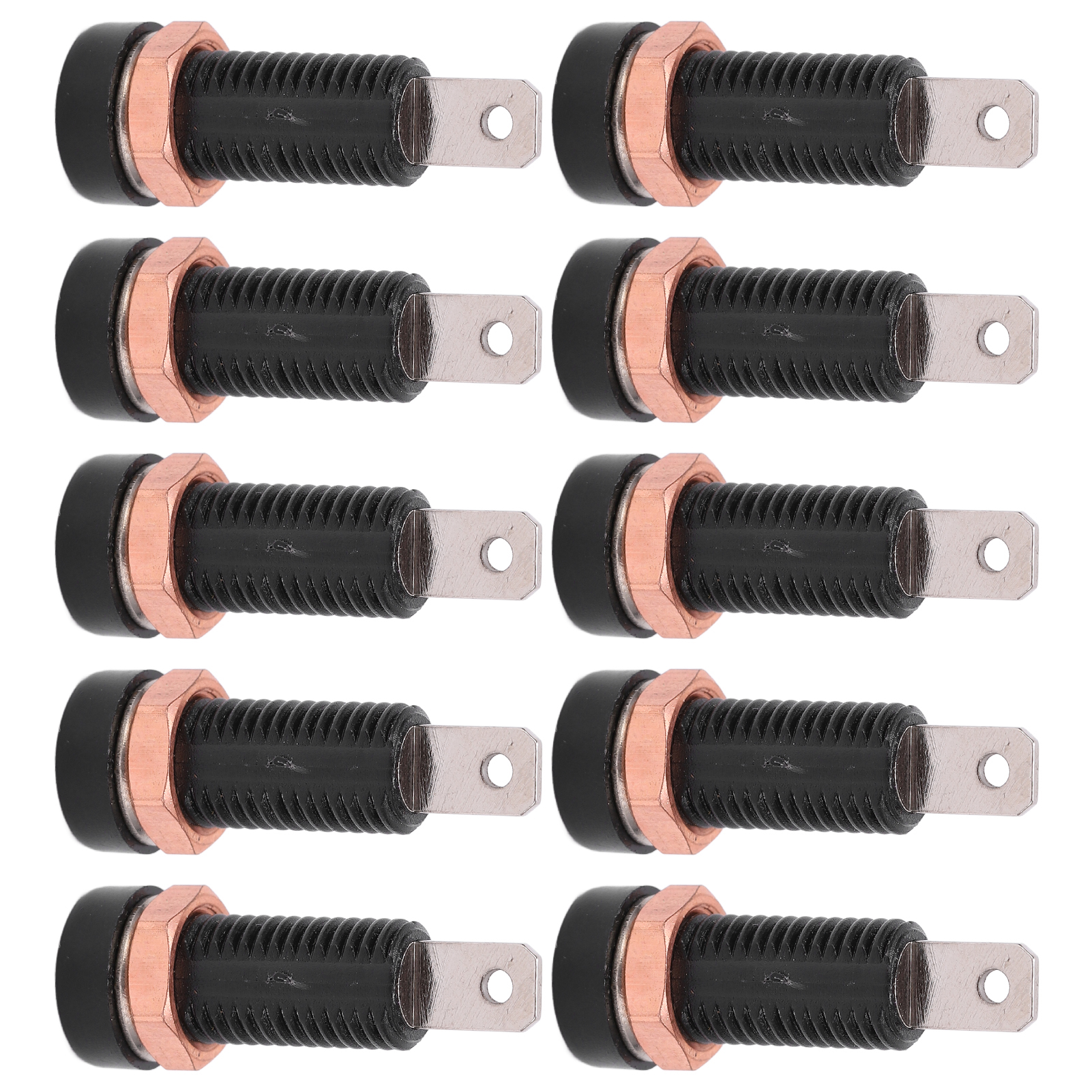 10 Stück 4-mm-bananenbuchsen-anschlussadapter Für Elektronische Instrumente, Schwarz