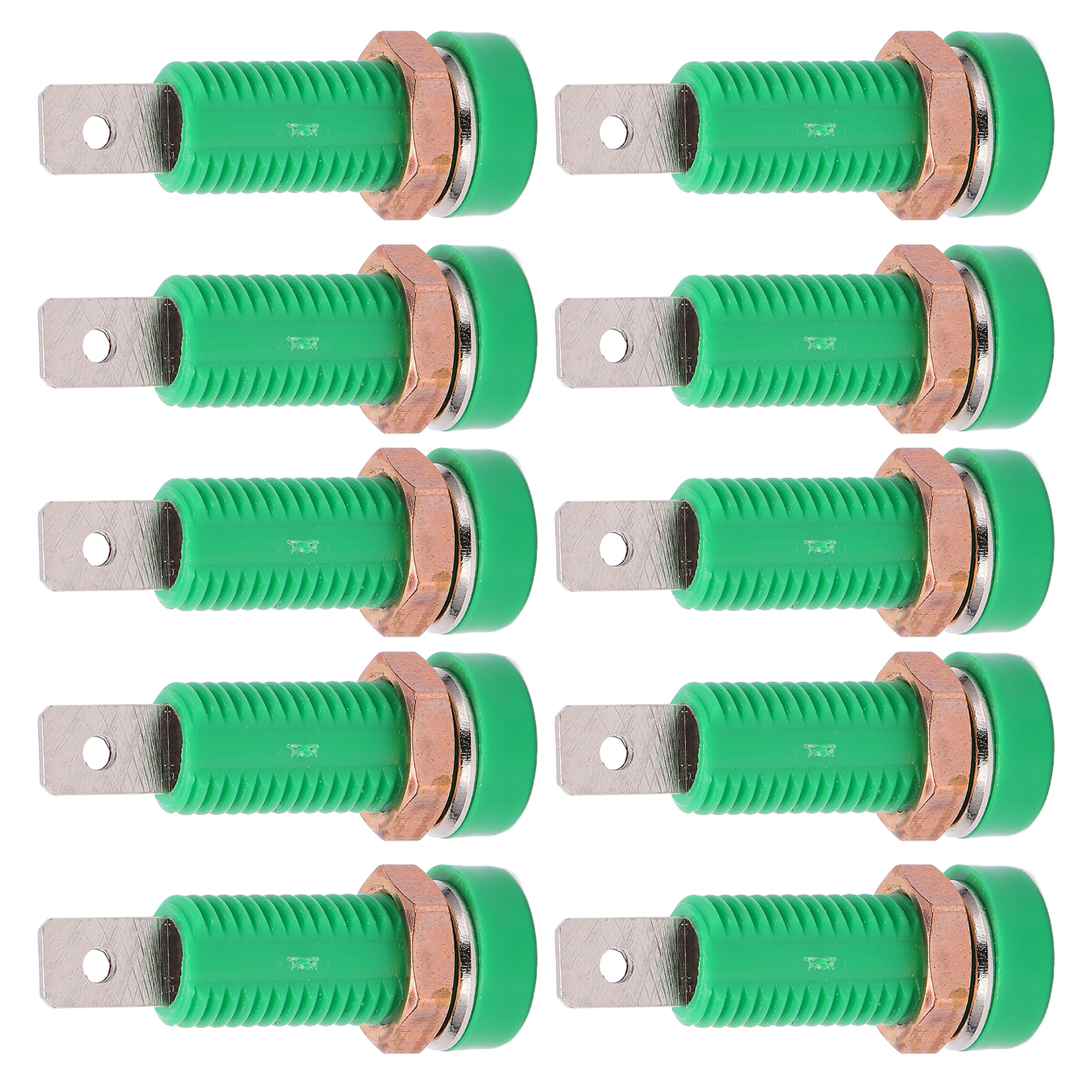 10 Stück 4-mm-bananenbuchsen-anschlussadapter Für Elektronische Instrumente, Grün
