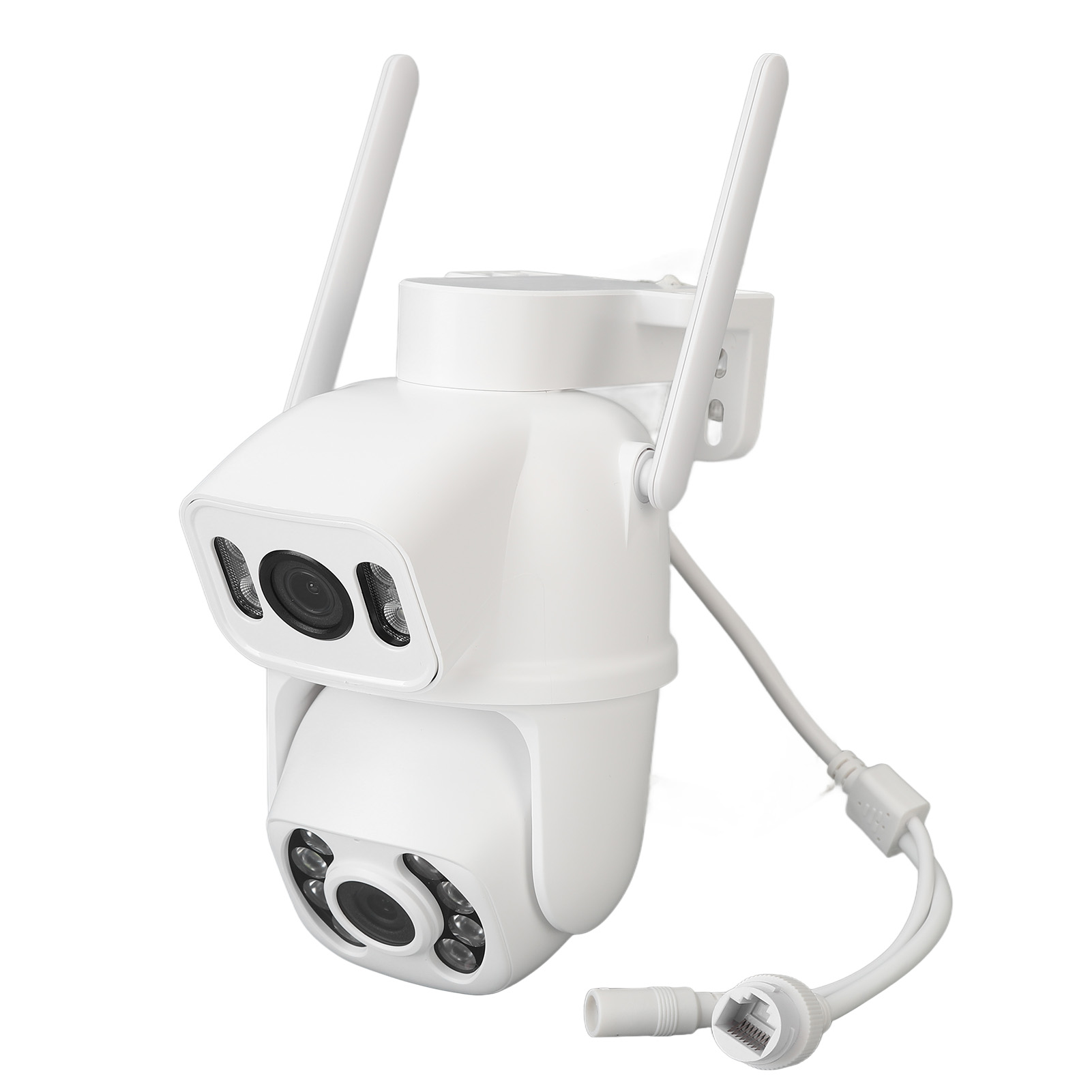 Sicherheitskamera Mit Wlan, Dual-objektiv (6 Mp), Nachtsicht, Hd-qualität, 110–240 V, Bewegungserkennung, Eu-stecker, Für Den Außenbereich