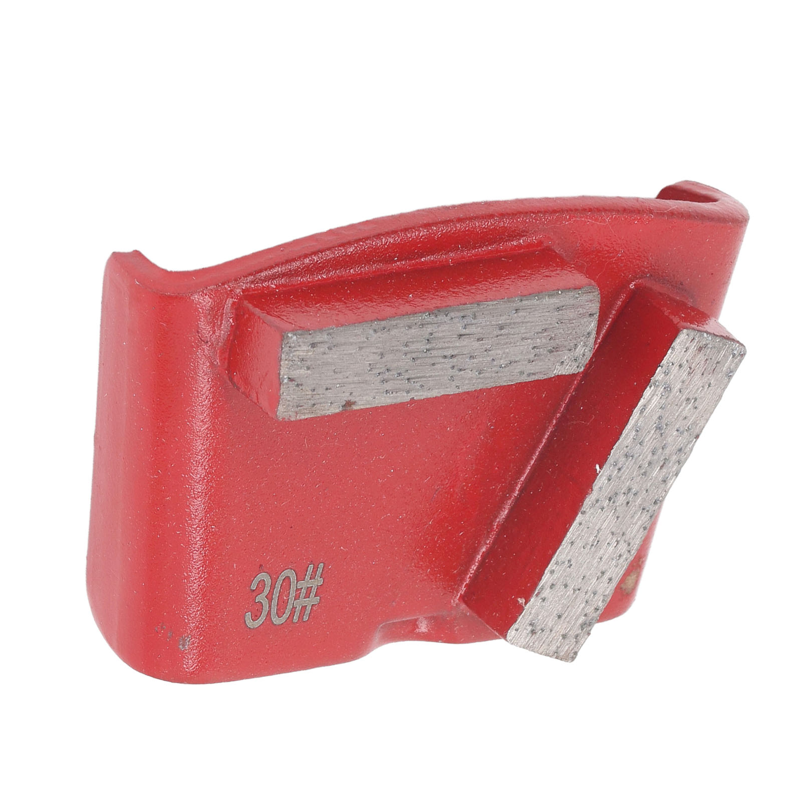 3-teiliges Set Diamantschleifschuhe, Rot, Trapezförmig, 2 Lange Zähne, Schleifwerkzeug Für Betonbodenpolitur, Körnung 30