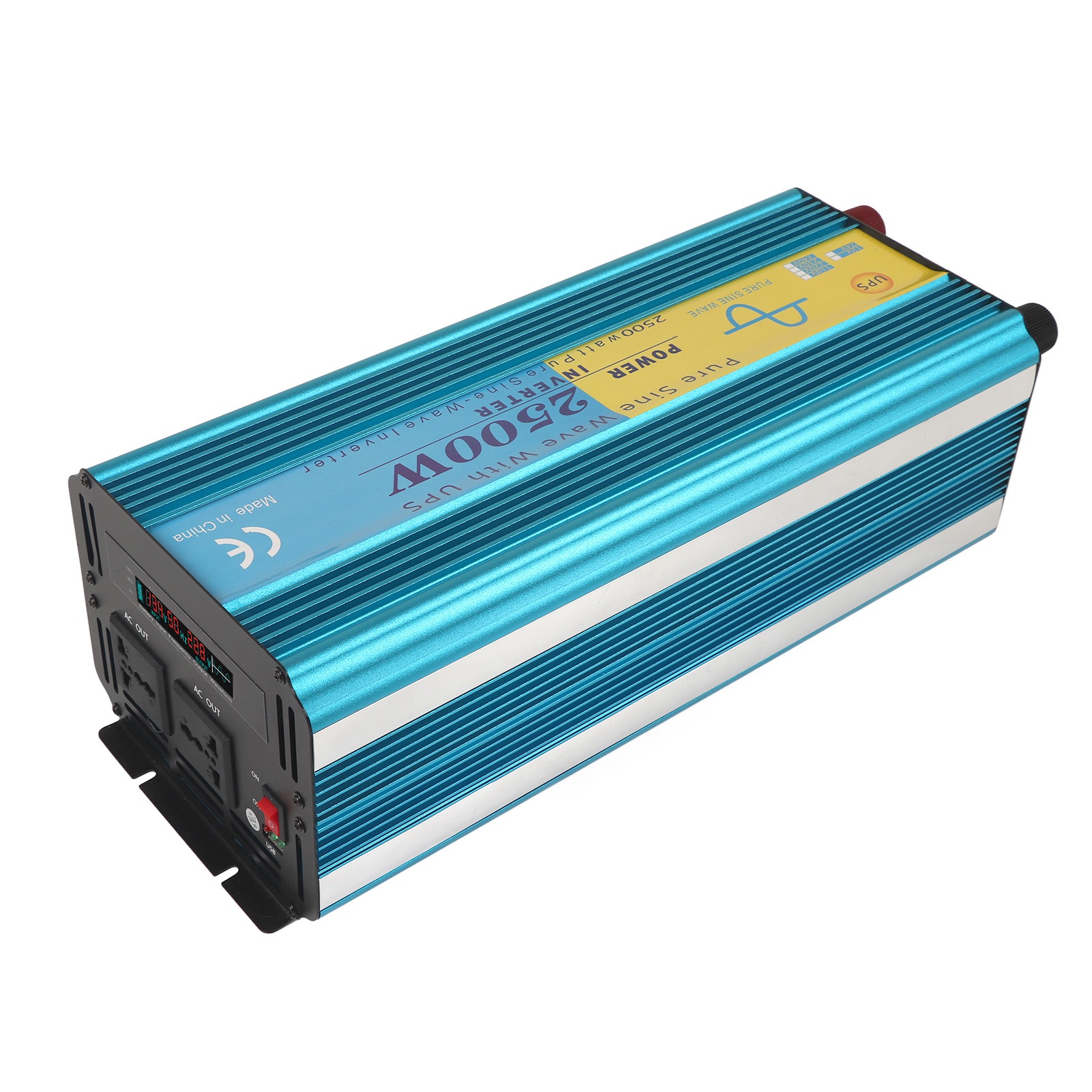 Reiner Sinus-wechselrichter 2500 W, Lcd-display, 5 V, 2,1 A, Usb-anschluss, Kfz-wechselrichter Für Solaranlagen, Eu-stecker, 110 V Ac