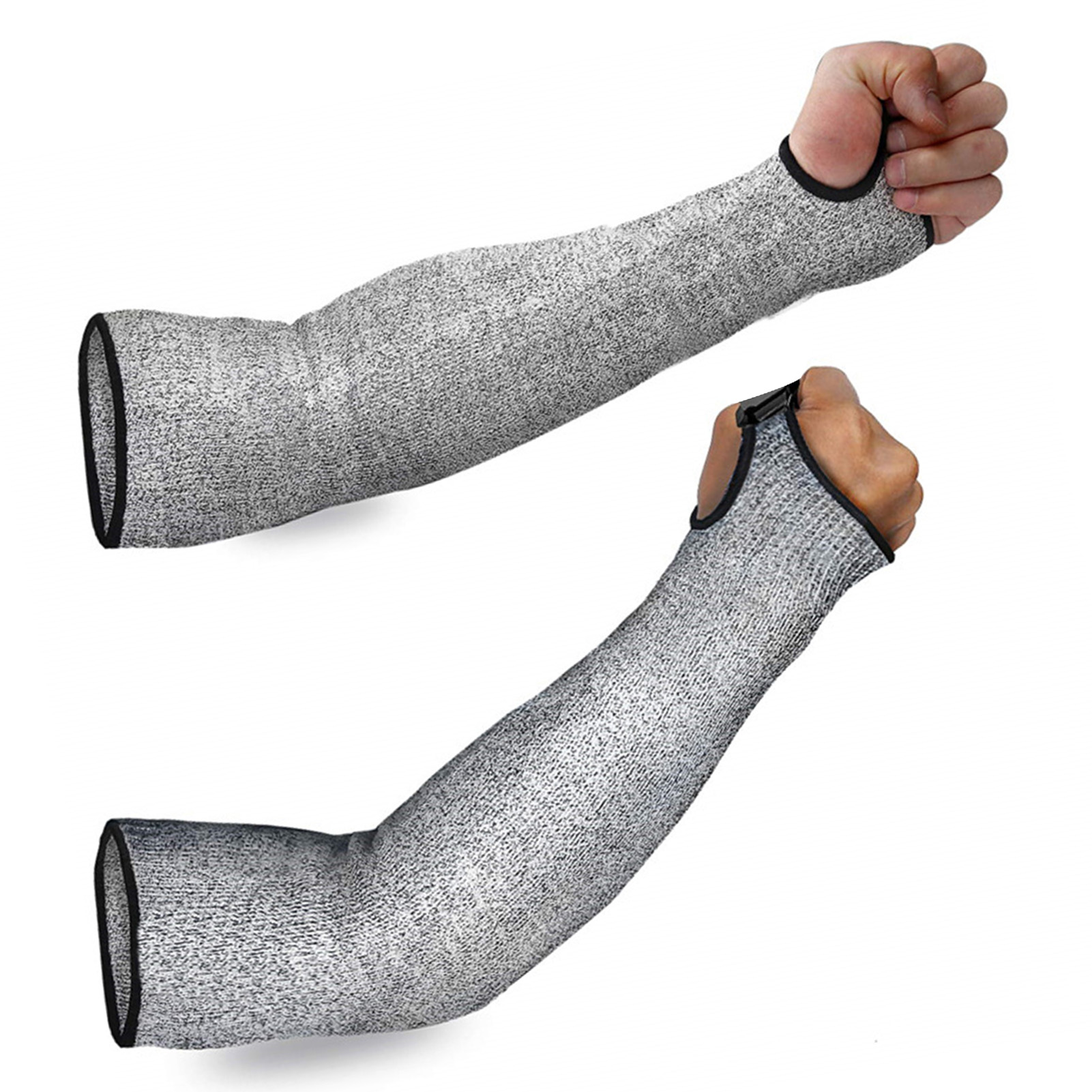 1 Paar Schnittfeste Armschutzärmel Mit Daumenschlitz Für Mehr Sicherheit Am Arbeitsplatz, 45 Cm / 17,72 Zoll