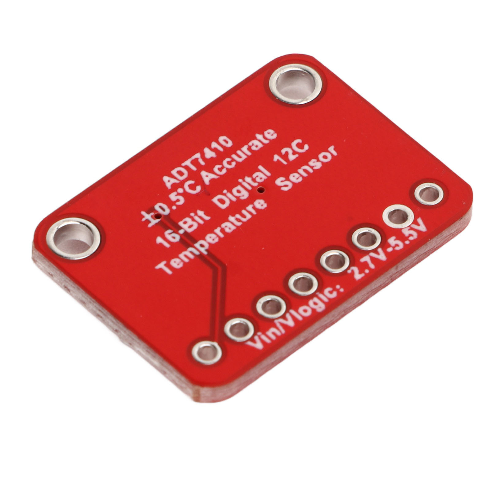 Adt7410 Temperatursensor-breakout-board Mit I2c-schnittstelle, Präzises Temperatursensormodul Für Einen Messbereich Von -40 °c Bis 105 °c, 2,7 V–5 V Dc